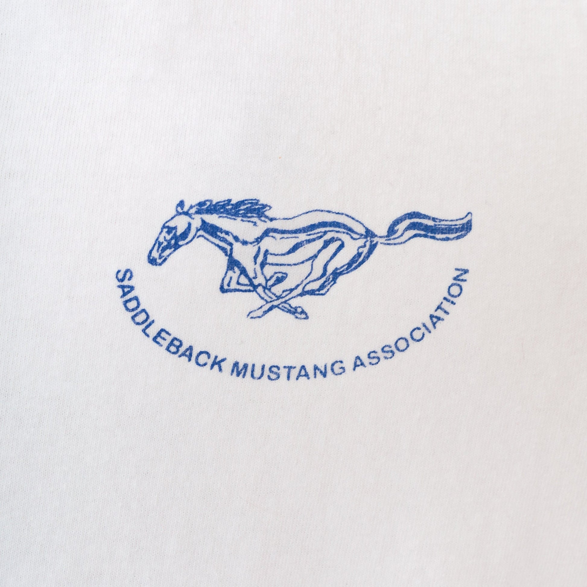 90s Saddleback Mustang Association Graphic Tank Top White Extra Large