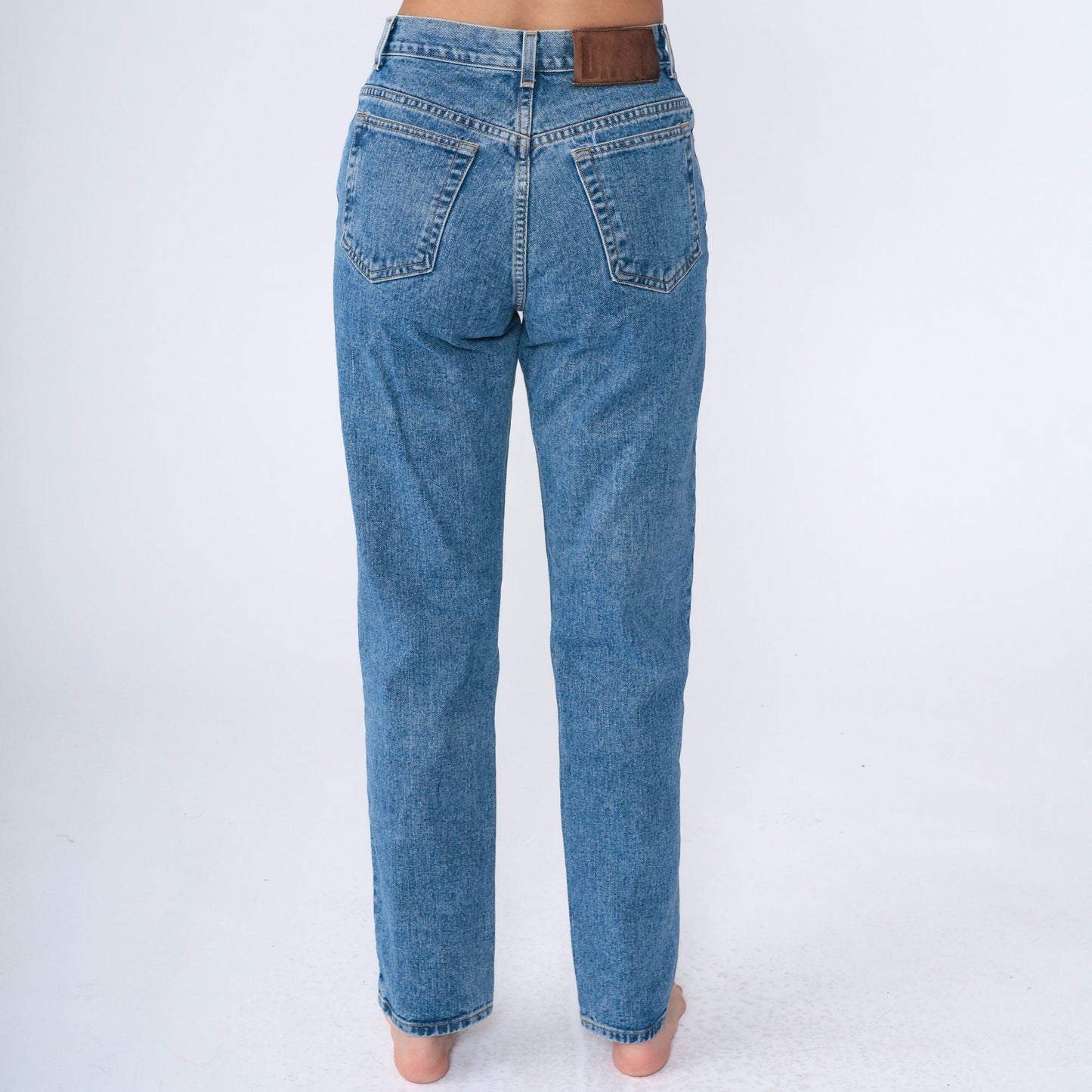 90s DKNY High Waist Tapered Jeans Blue Denim Small