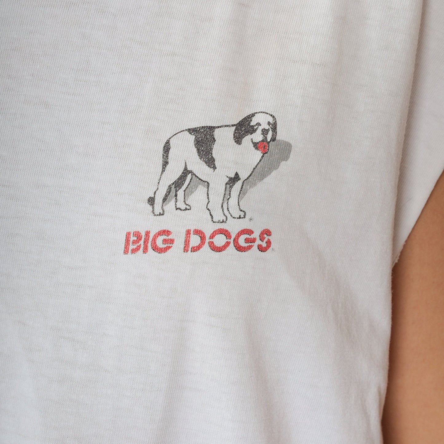 00s Big Dogs X-Treme Attitude Graphic Tank Top White Cutoff Cotton Small