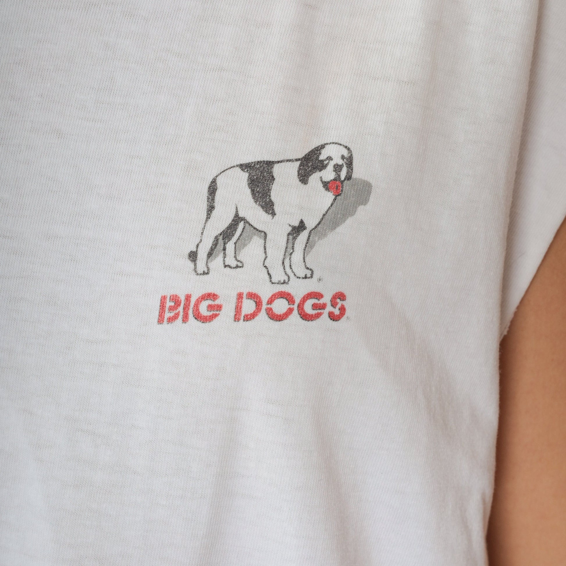 00s Big Dogs X-Treme Attitude Graphic Tank Top White Cutoff Cotton Small