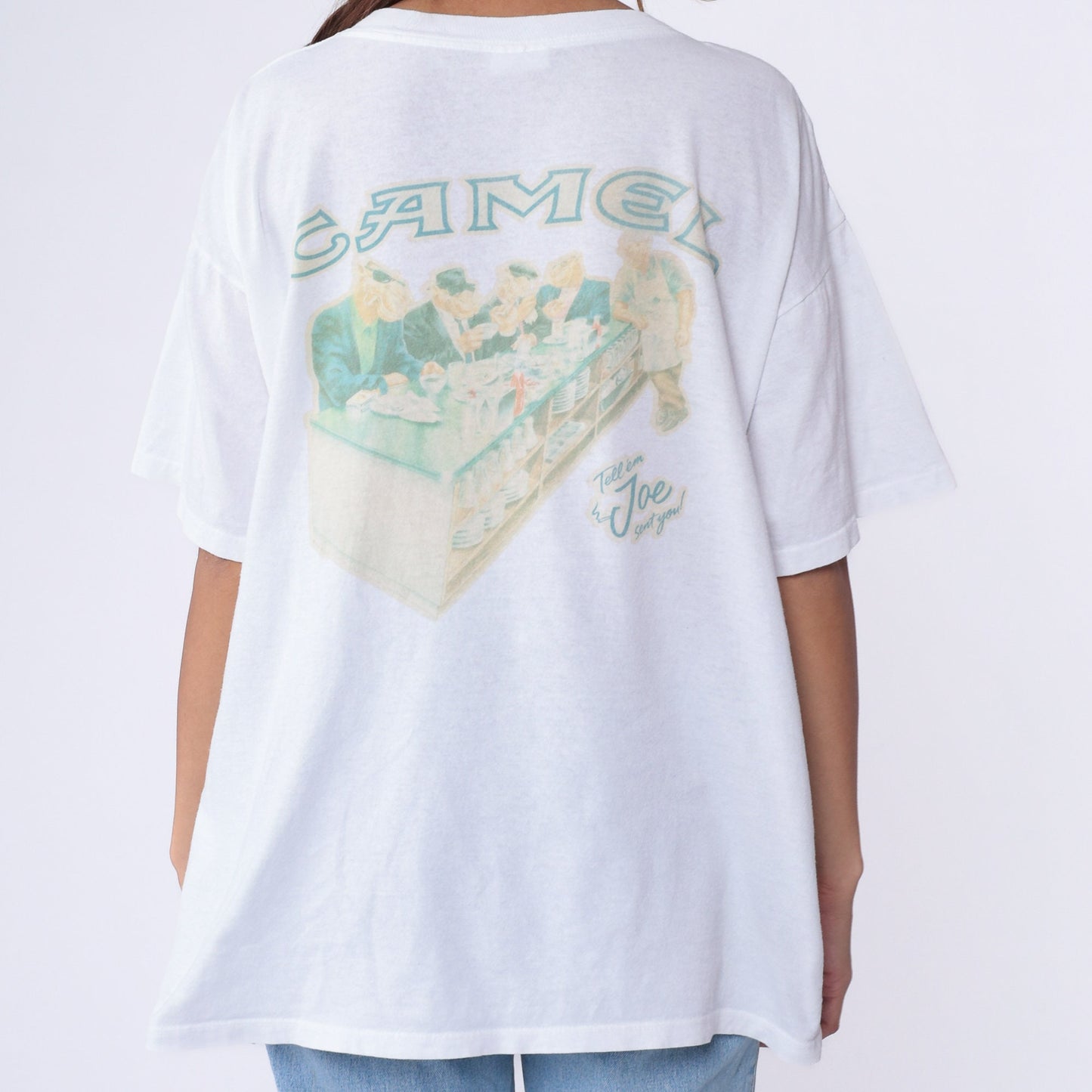 90s Camel Joe's Diner Single Stitch T-Shirt Pocket Graphic Cotton Extra Large