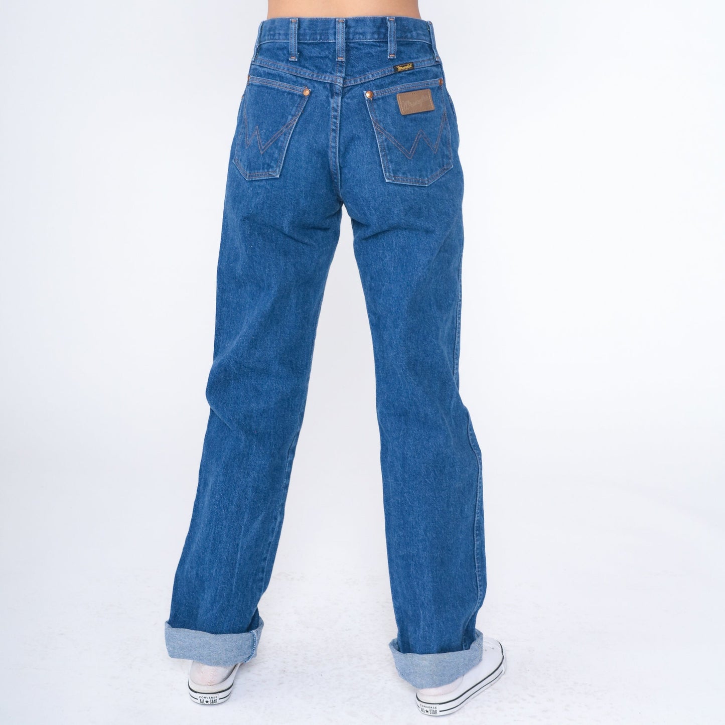 90s Wrangler Straight Leg Jeans Mid Rise Blue Denim Small 28