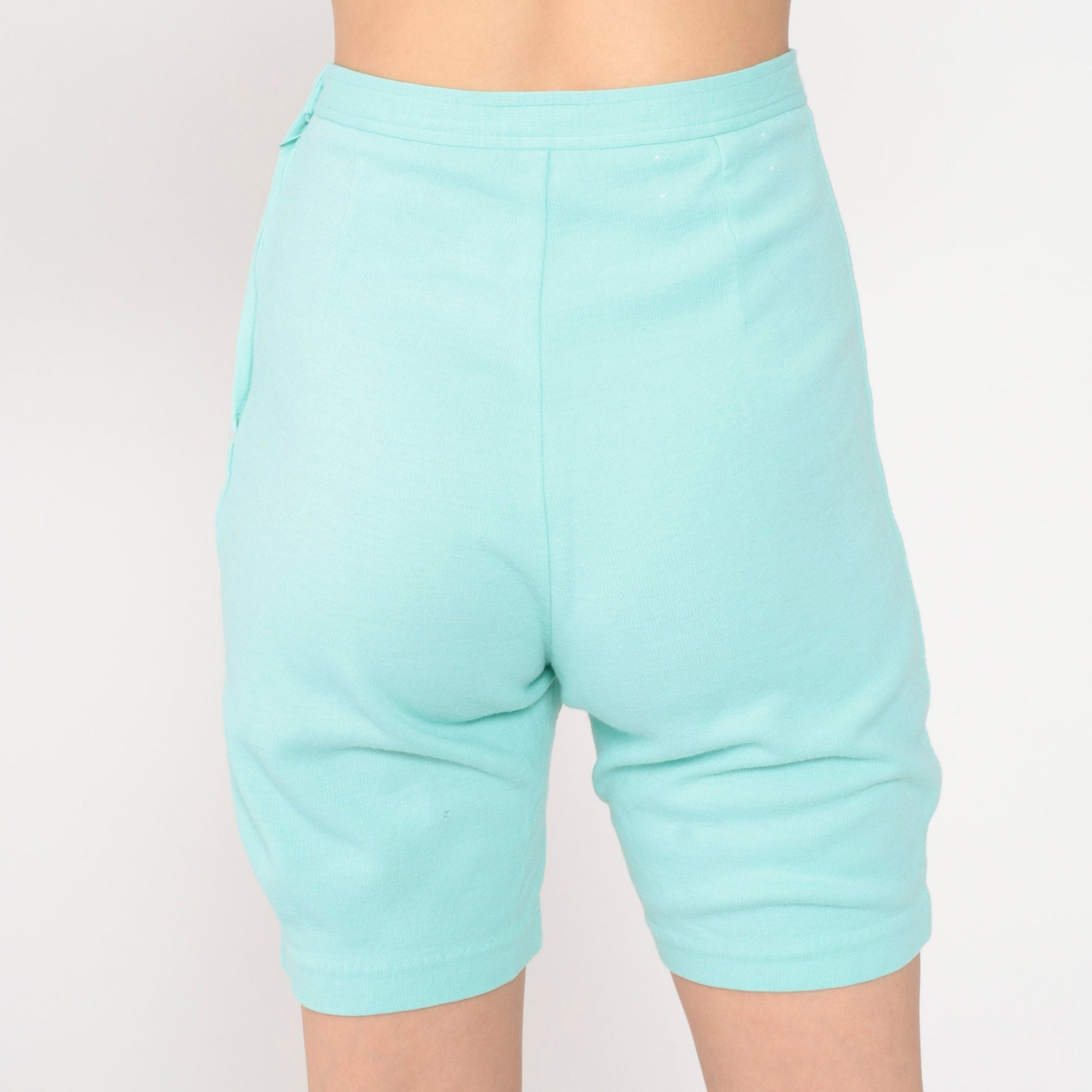 80s Bugle Boy Mint Green High-Rise Shorts Extra Small XS