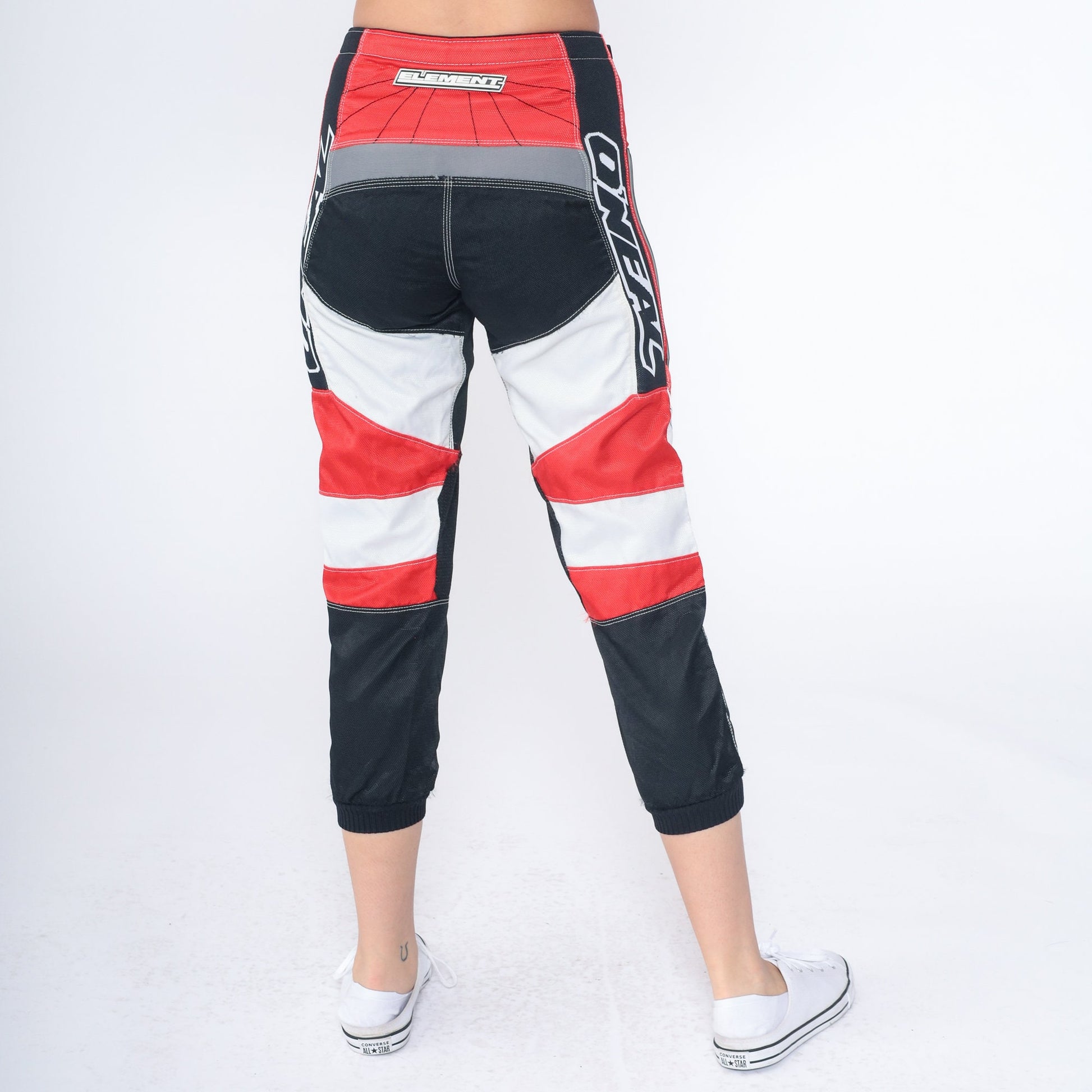 Y2K O'Neal Motocross Pants Red Black White Cropped Ankle Extra Small