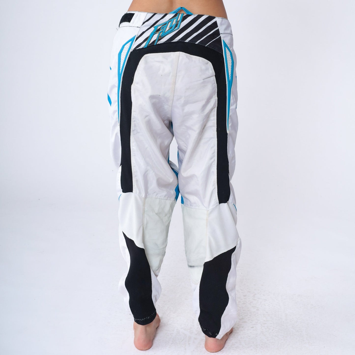 90s Fly Racing Motocross Pants White Black Motorcycle Riding Large