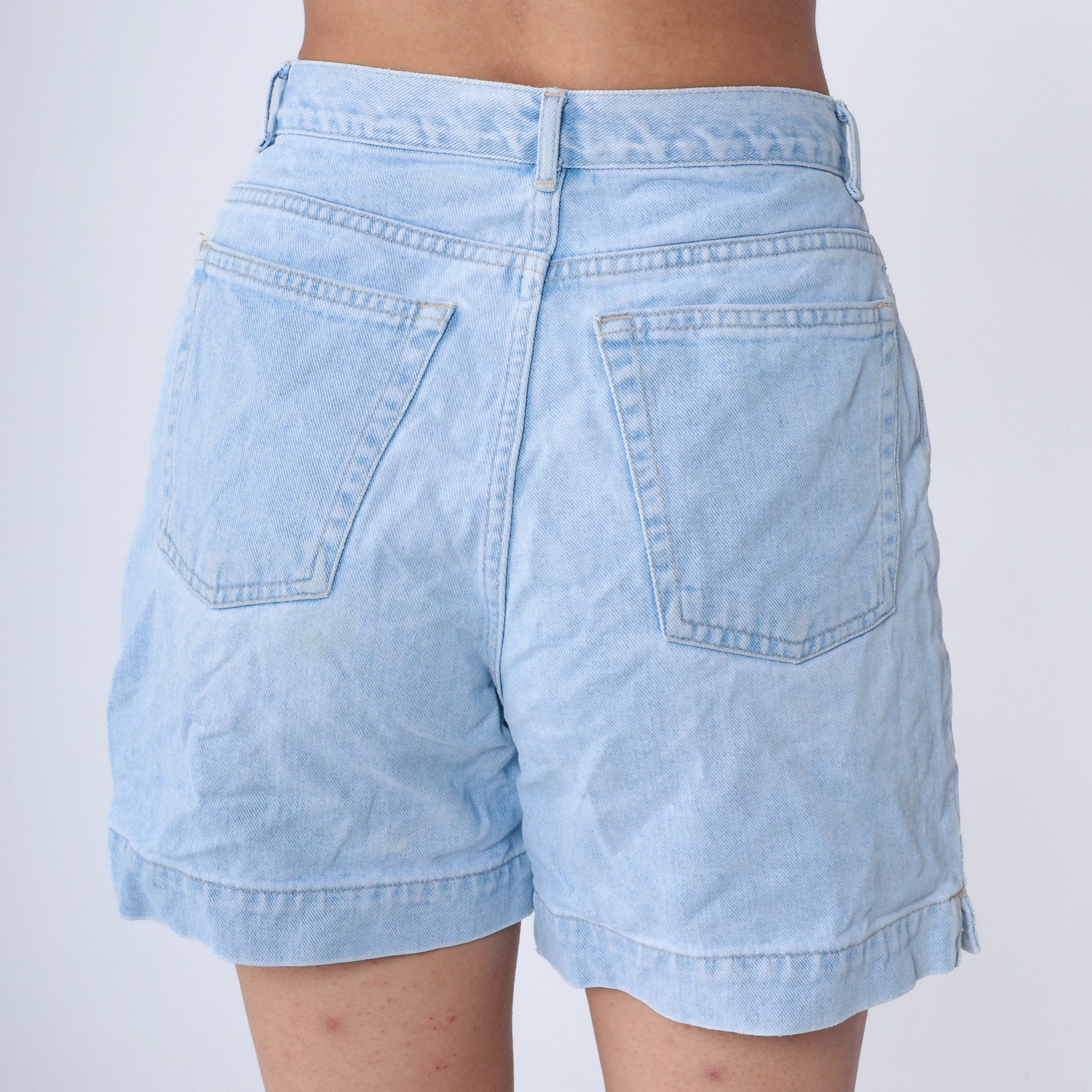 90s High Sierra Light Wash Denim Shorts High Waisted Jean Shorts Small 28