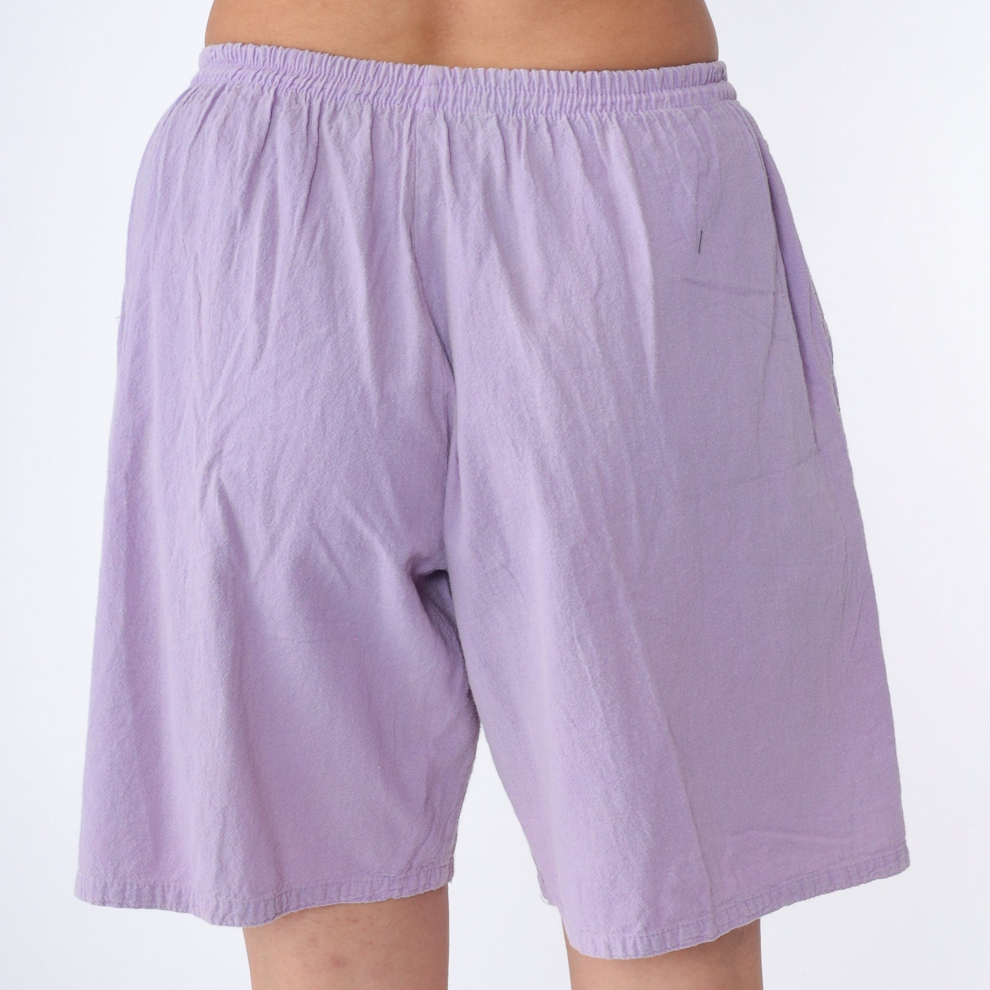 90s Puerto Vallarta Flamingo Graphic Shorts Lavender High Waisted Small