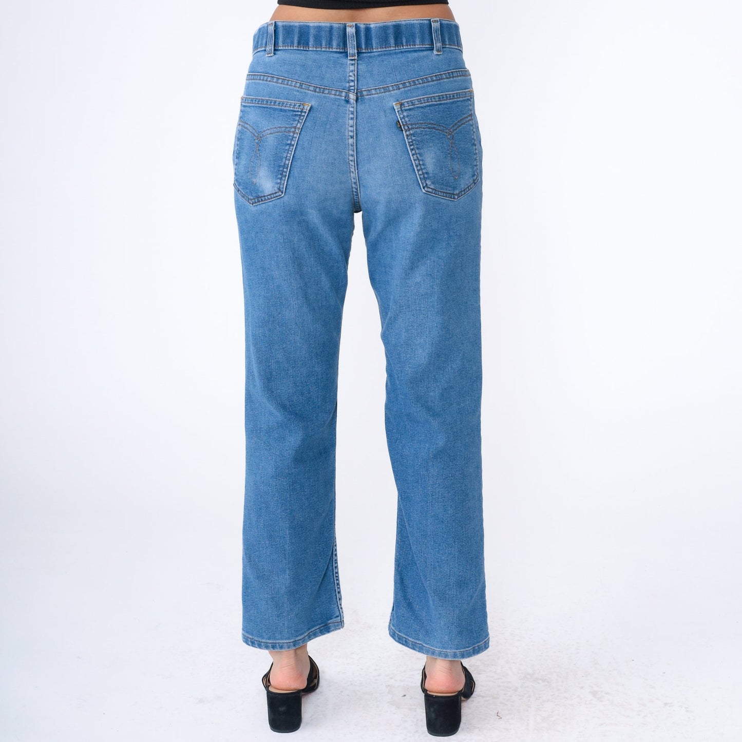 90s Levi's Bootcut Jeans High Rise Faded Blue Denim Men's 33