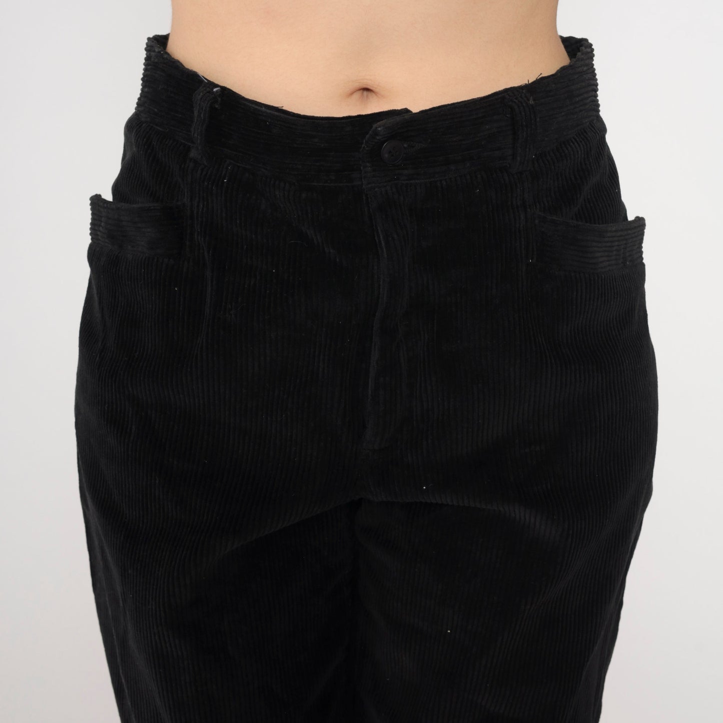 90s Liz Claiborne Black Corduroy Pants High Waist Tapered Small