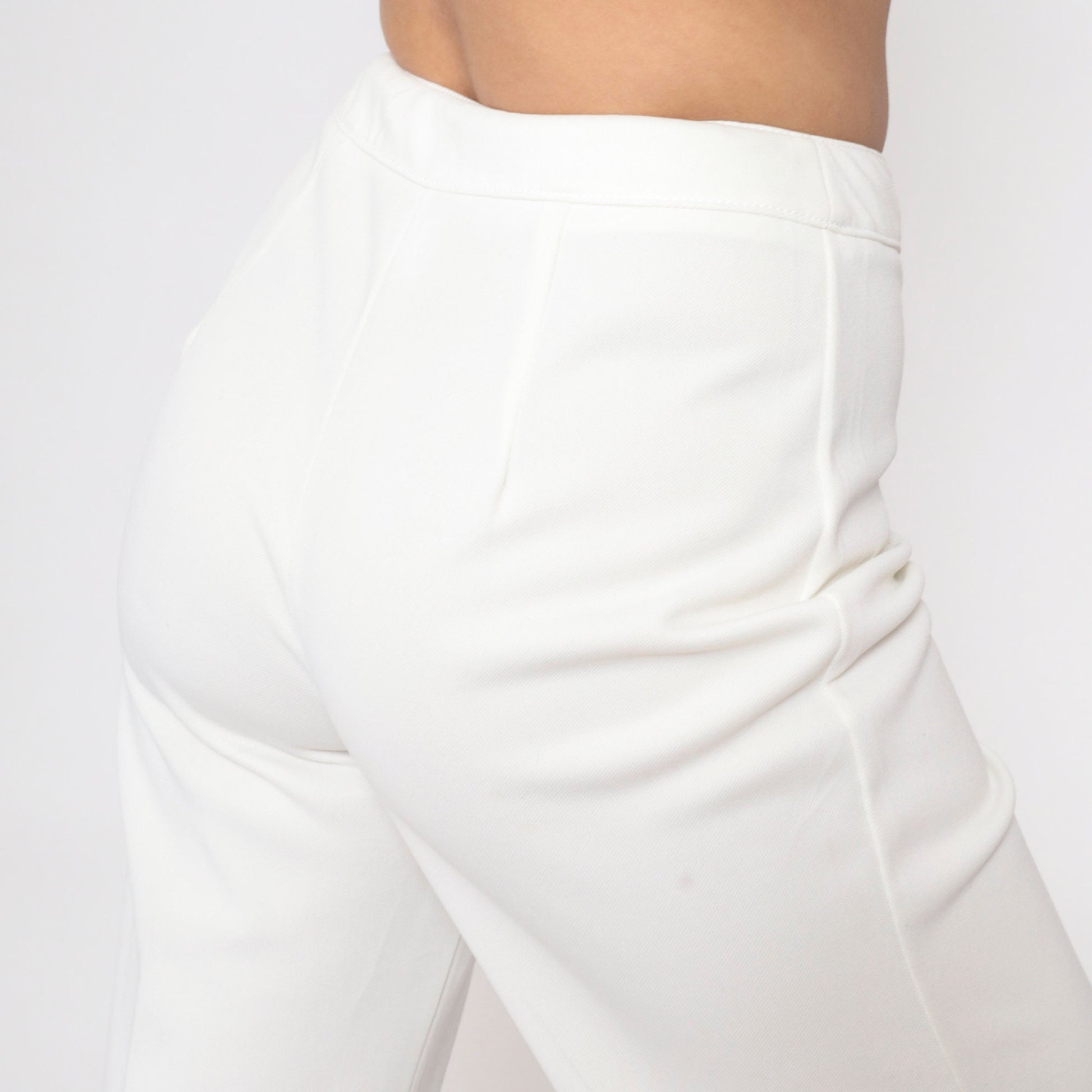 70s Catalina White Bell Bottom Pants High Waist Flare Small