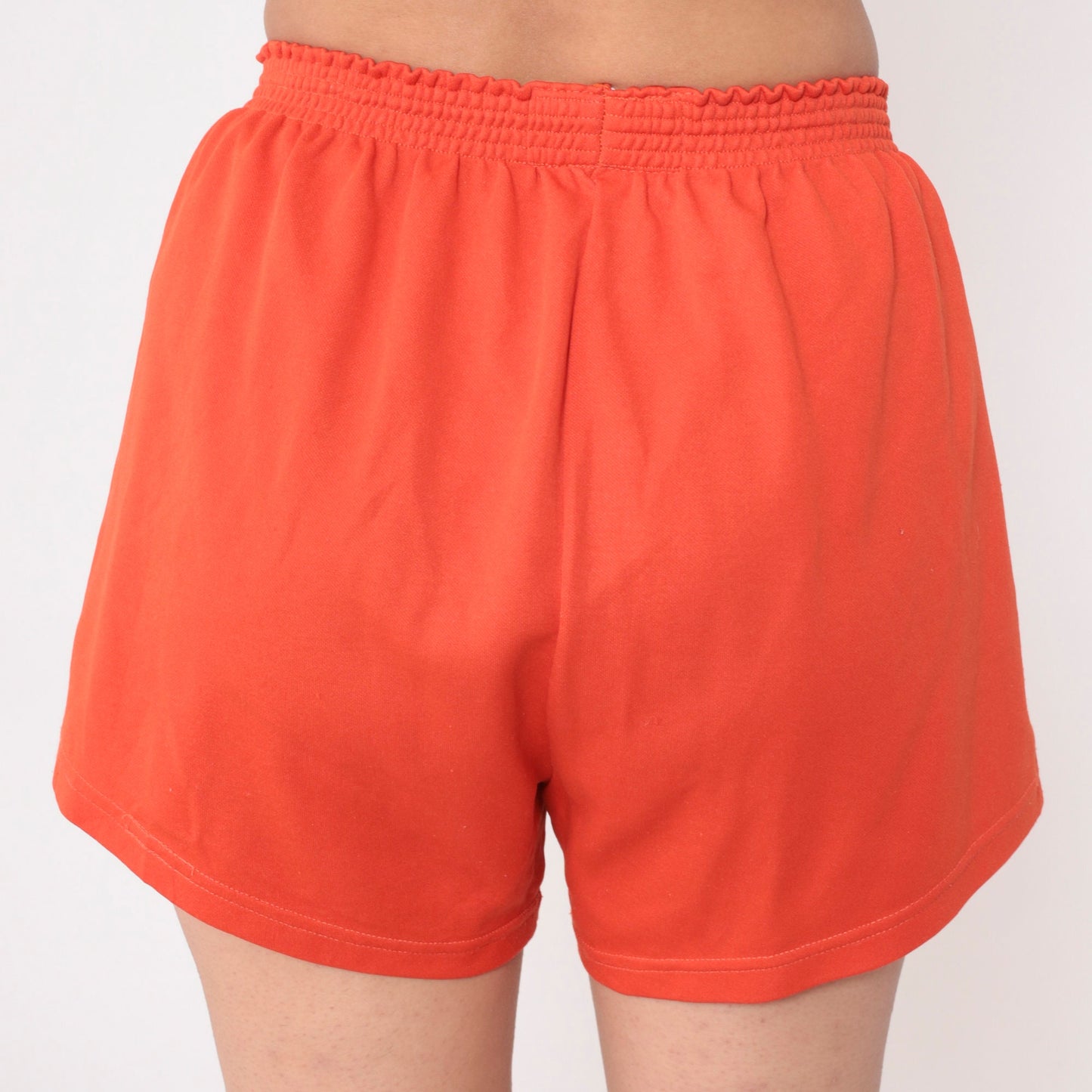 Cal State Fullerton Titans Orange Gym Shorts 80s Elastic Waist Small Medium