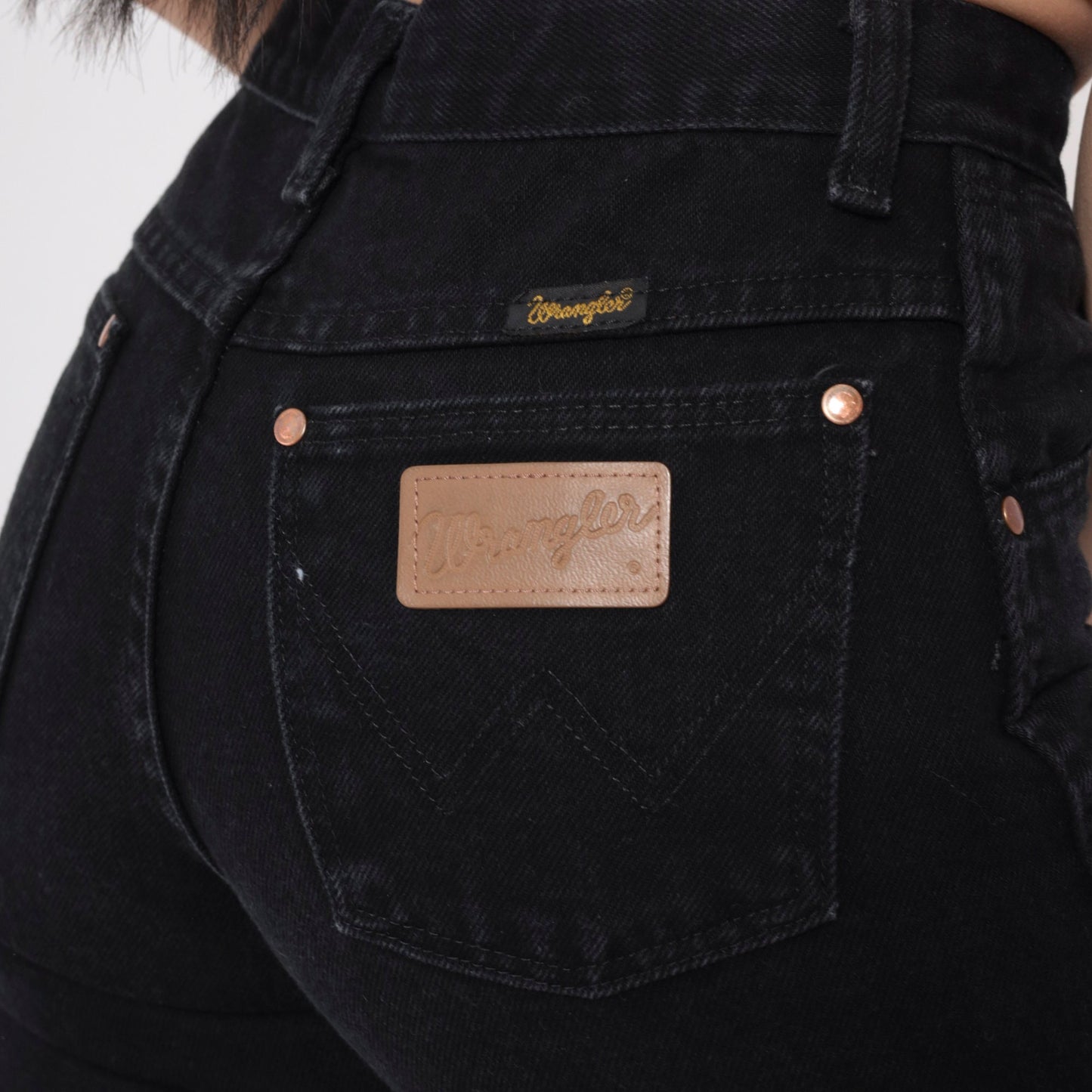 90s Wrangler Black Straight Leg Denim Jeans Mid Rise Extra Small