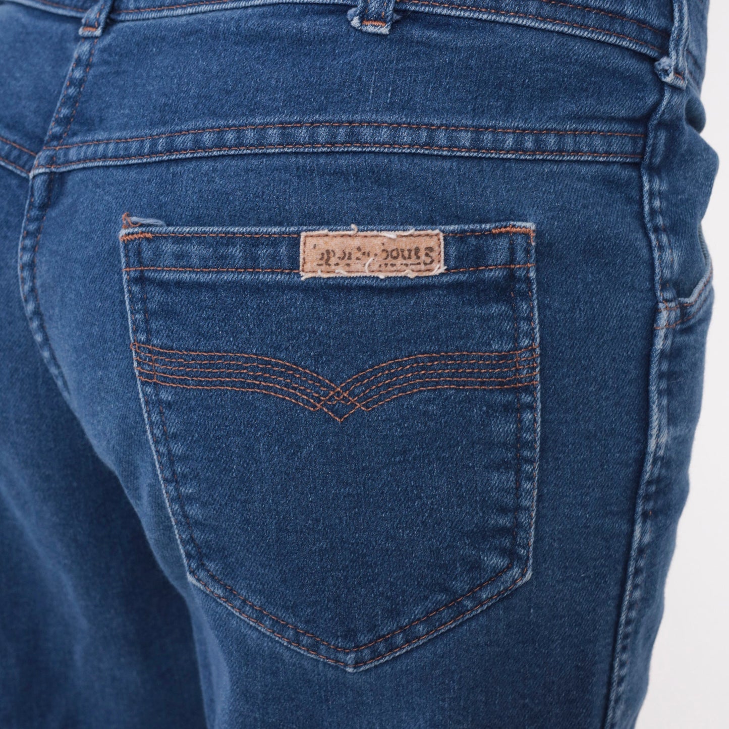 80s High Waisted Straight Leg Jeans Dark Blue Denim Men's 36 x 30