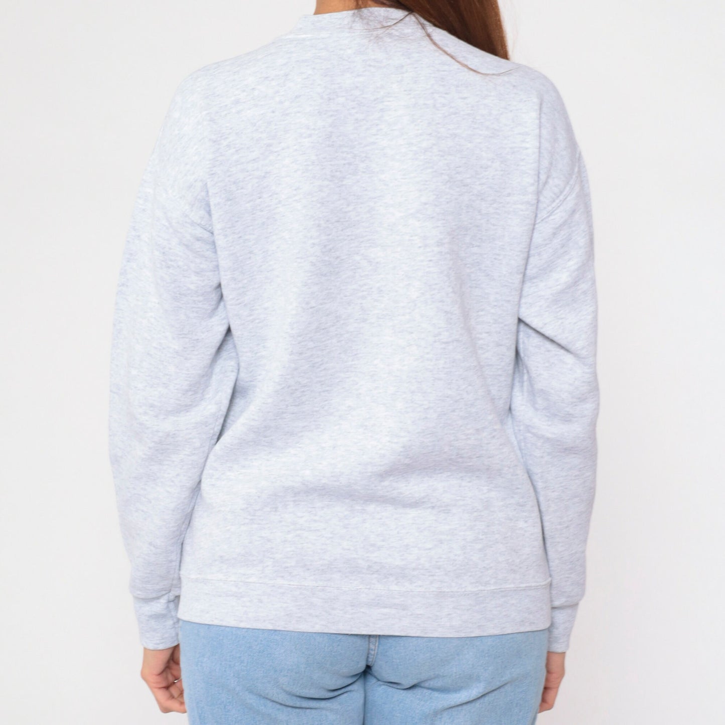 90s Connecticut USA Athletics Graphic Sweatshirt Light Heather Grey Medium M