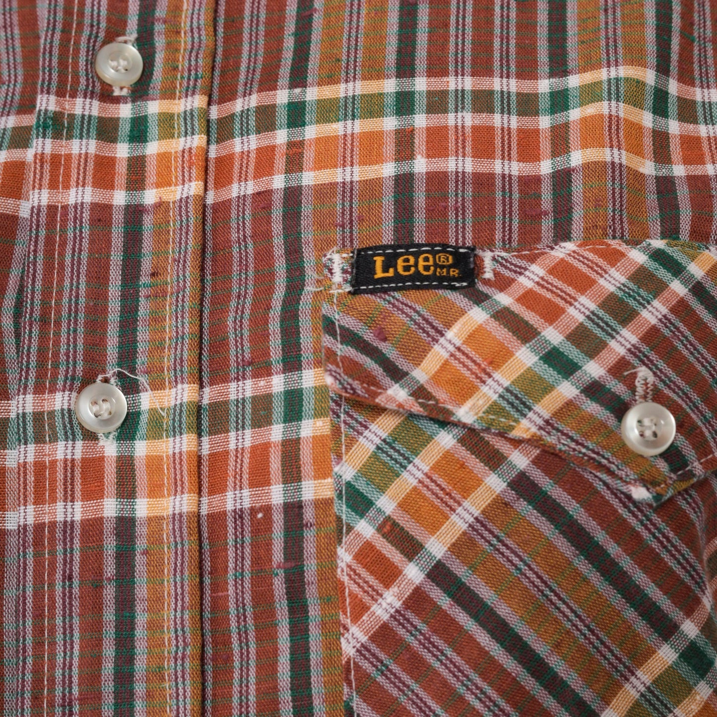 90s Lee Plaid Western Button-Up Shirt Long Sleeve Checkered Yoke Medium M