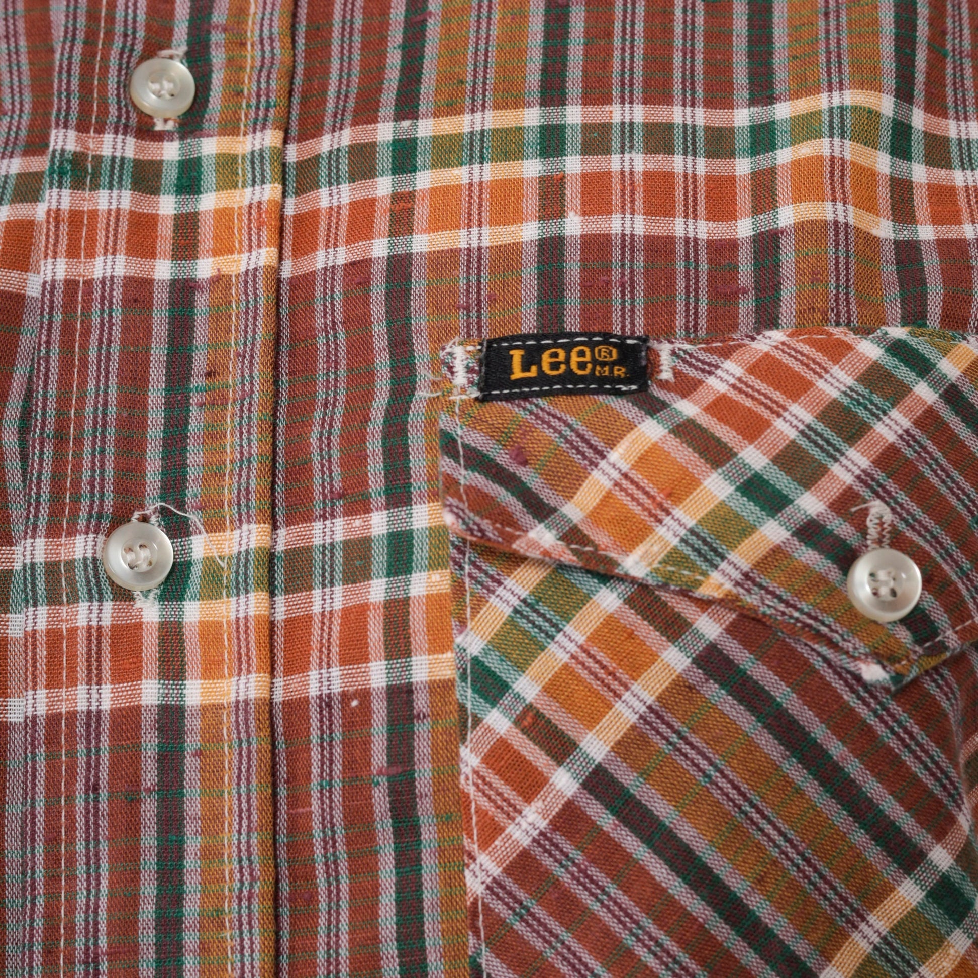 90s Lee Plaid Western Button-Up Shirt Long Sleeve Checkered Yoke Medium M