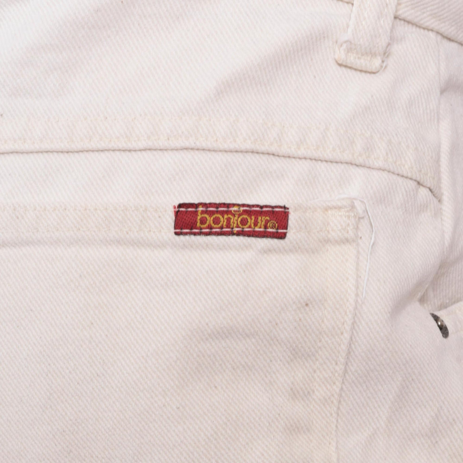 90s Bonjour White Tapered Mom Jeans High Waist Denim Medium