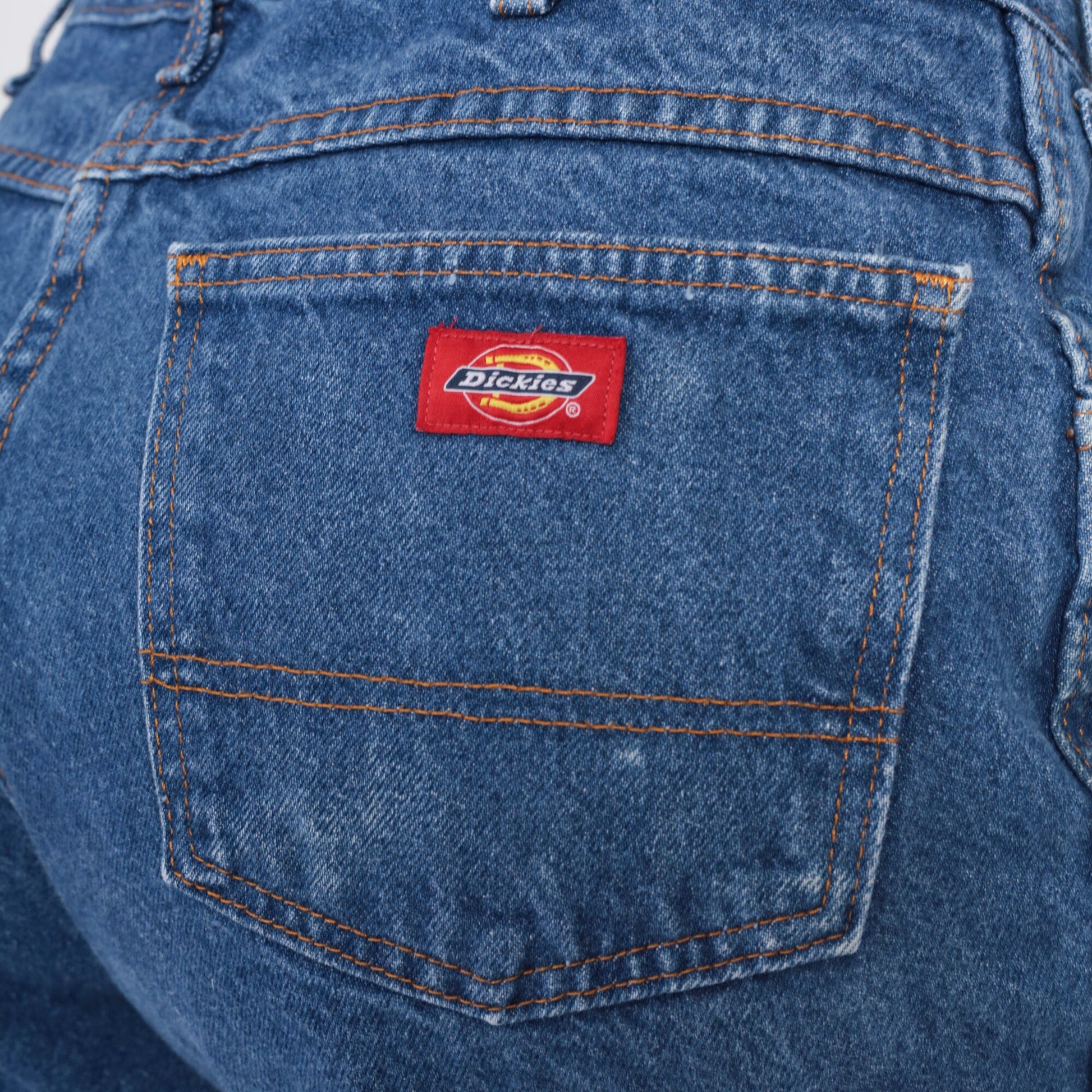 Y2K Dickies Jeans 34x32 High Rise Relaxed Straight Leg Blue Denim Men's