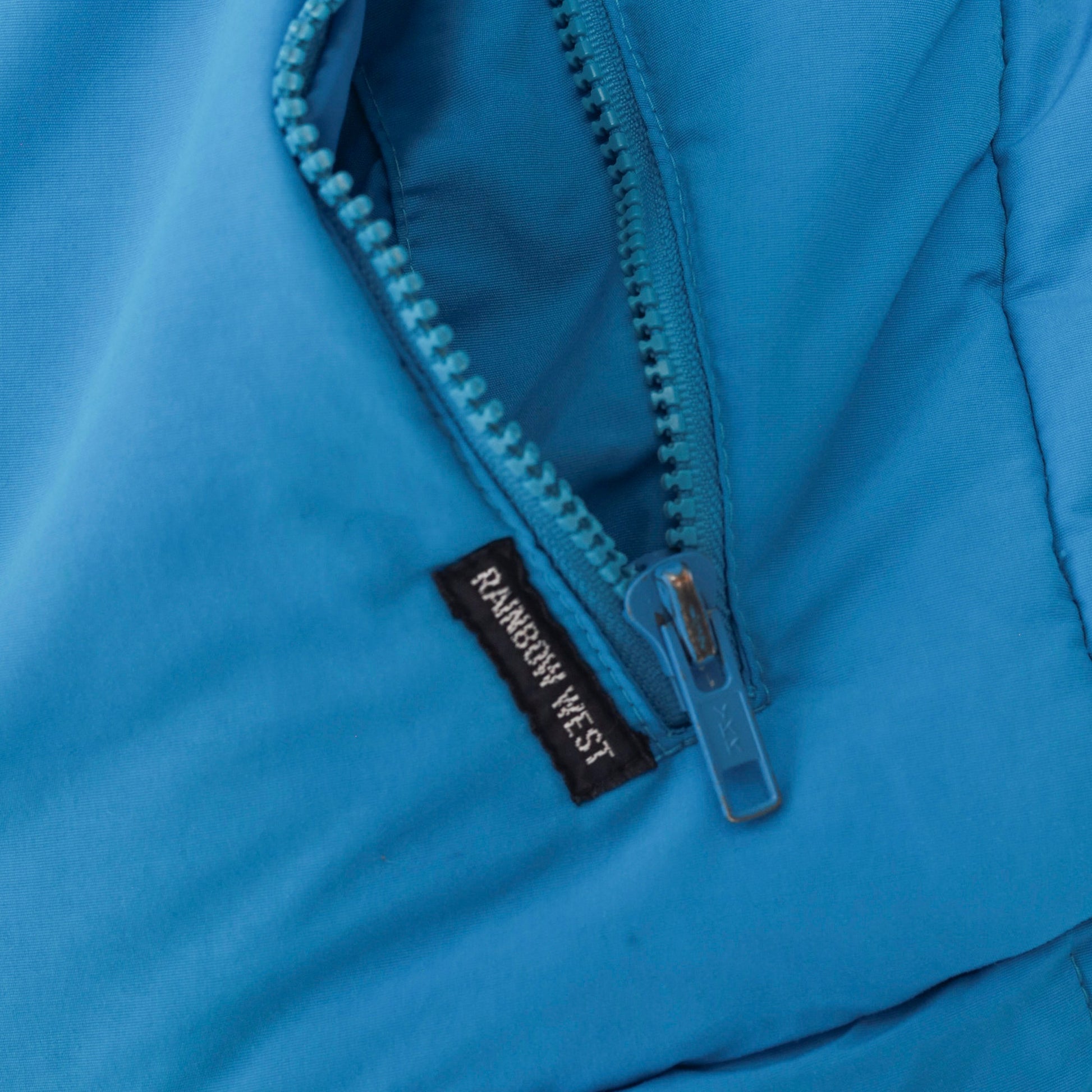 80s Bright Blue Puffer Ski Jacket Convertible Zip-Off Sleeves Vest Extra Small