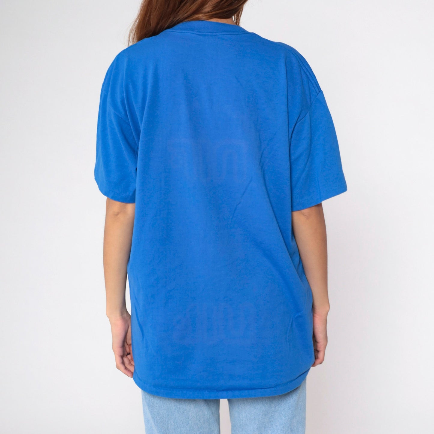 90s National Institute of Fitness 100 Mile Graphic T-Shirt Blue Extra Large XXL