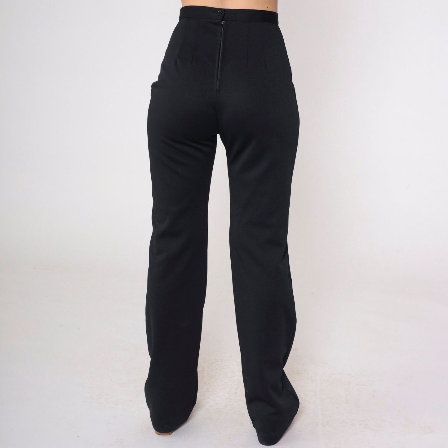 00s Black High-Rise Boot Cut Pants Small S
