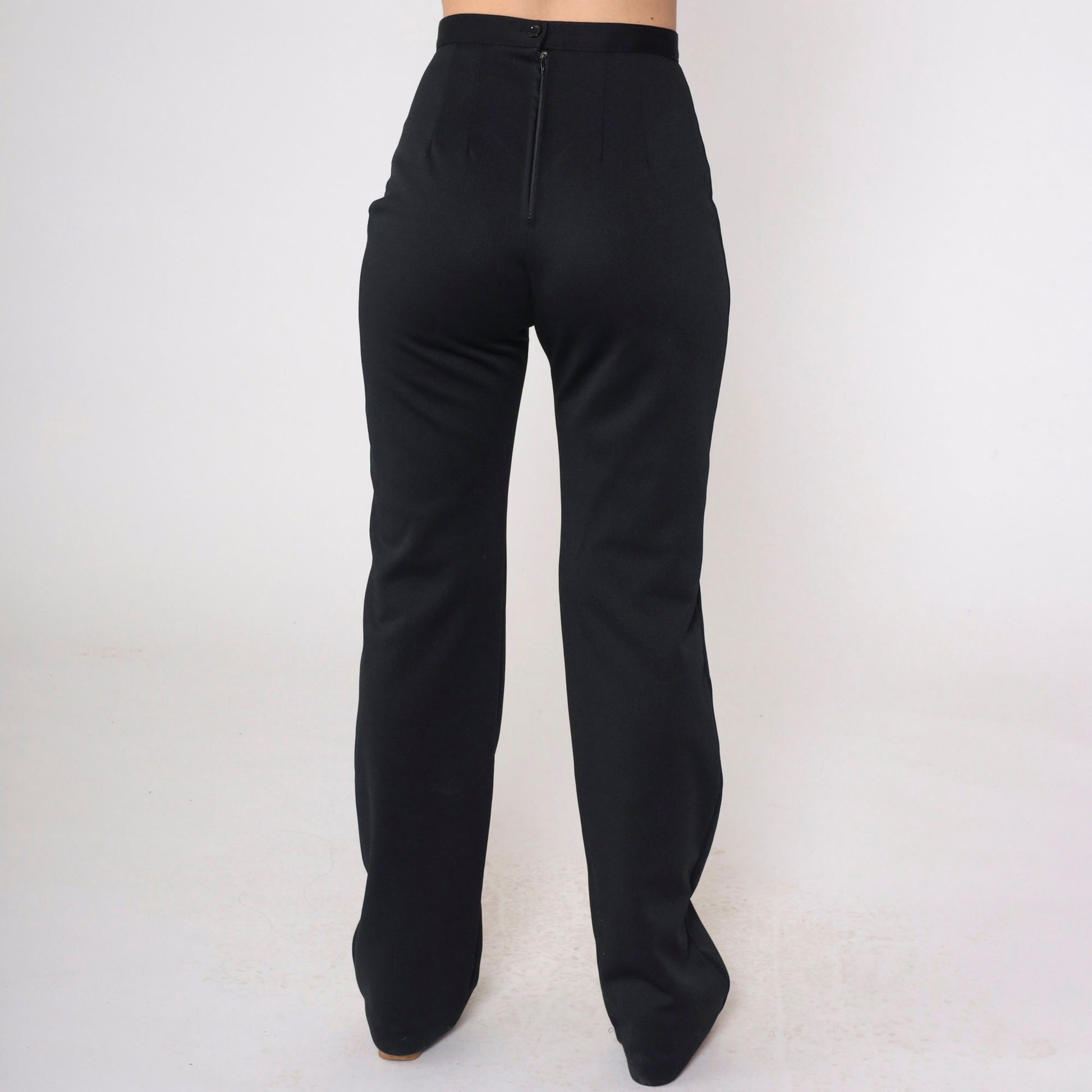 00s Black High-Rise Boot Cut Pants Small S