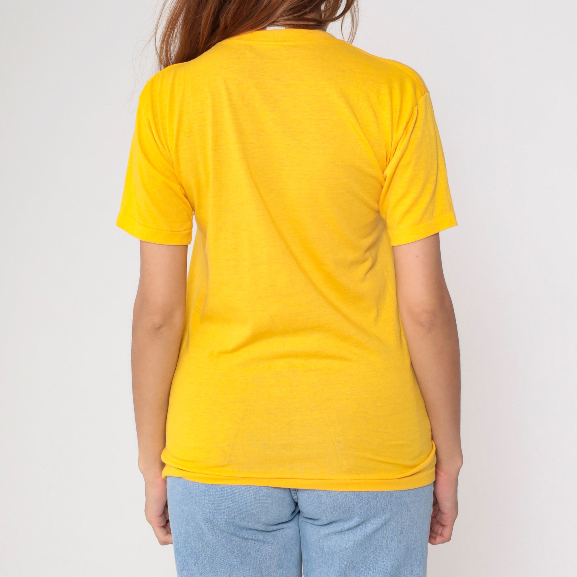80s Denver Urban Community Garden Program Graphic T-Shirt Yellow Vegetable Gardening Small