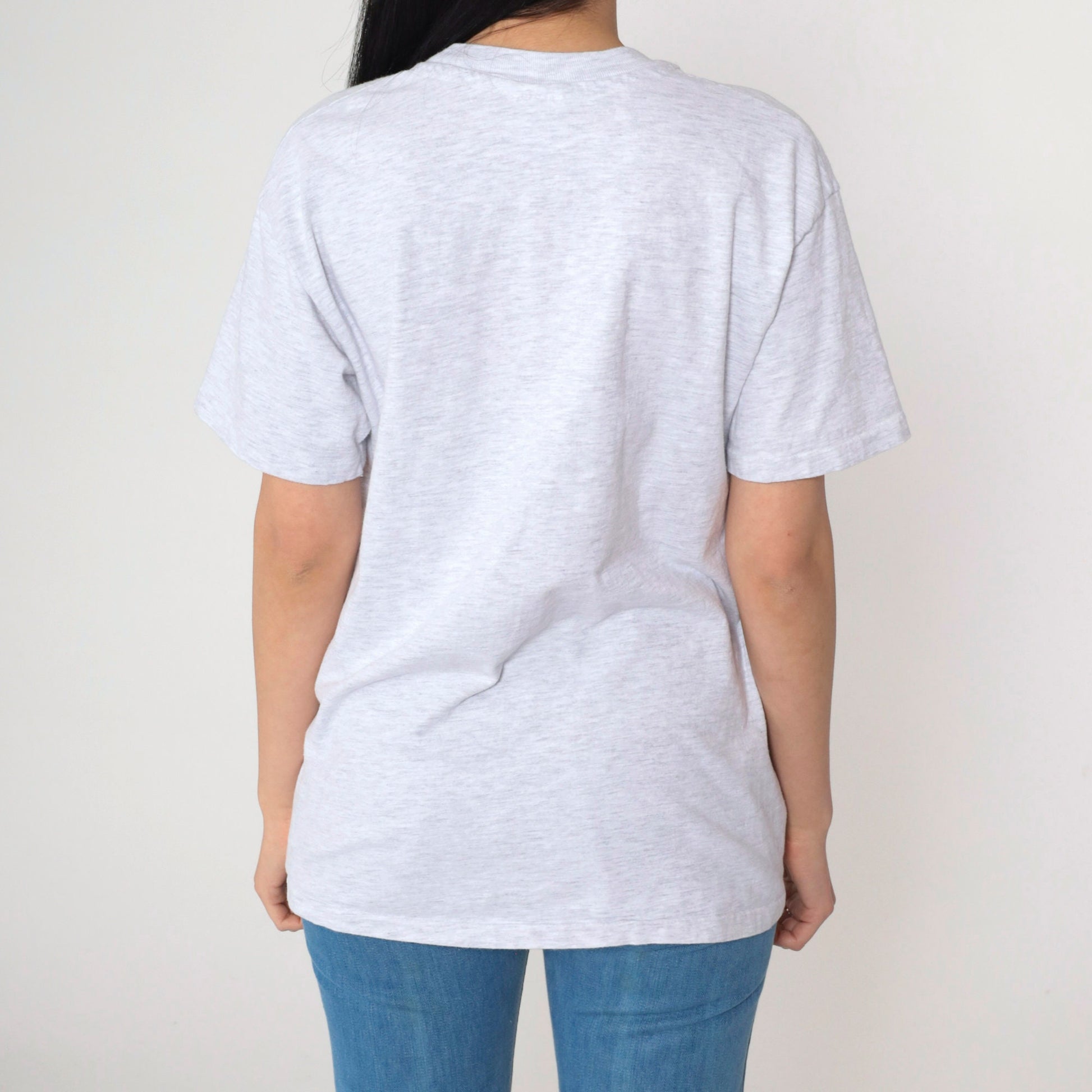 90s Sylvia Naha Humphrey Lizard Graphic T-Shirt Heather Grey Large