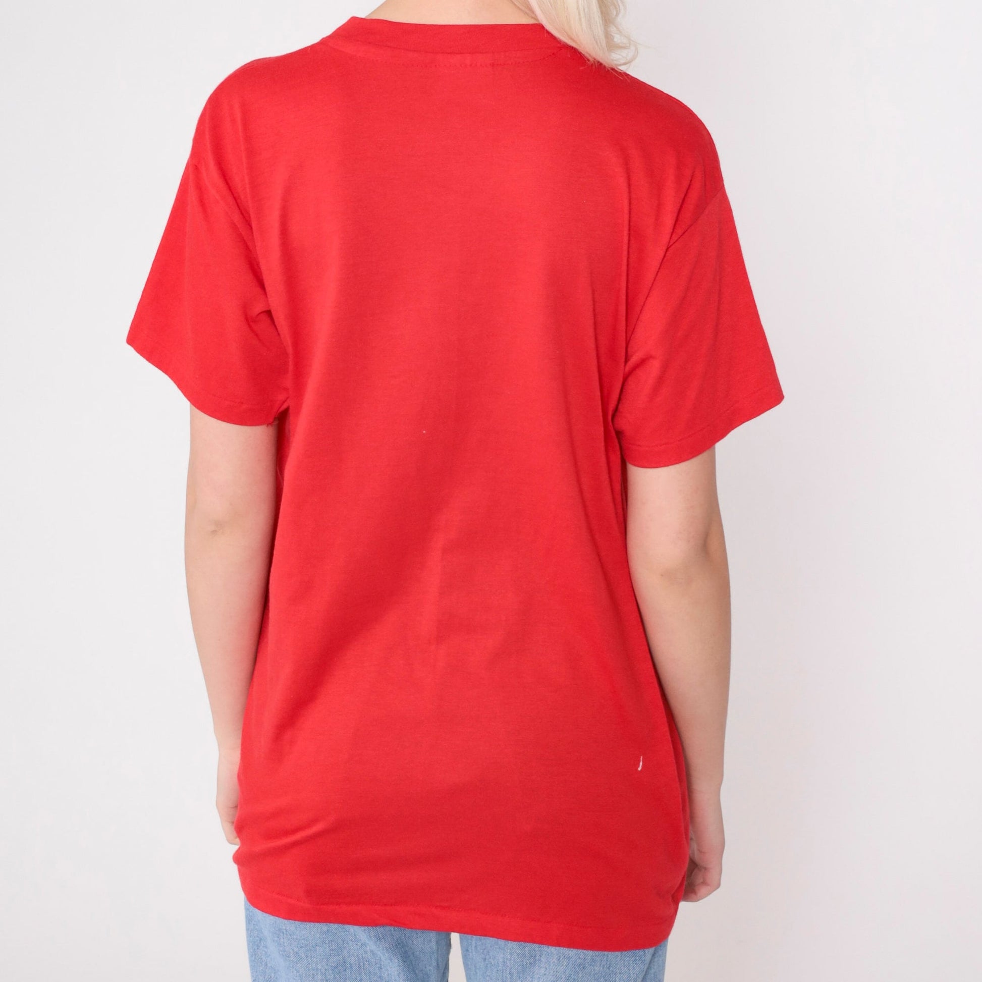 1985 Community Hospital of Gardena Graphic T-Shirt Red Hanes Medium