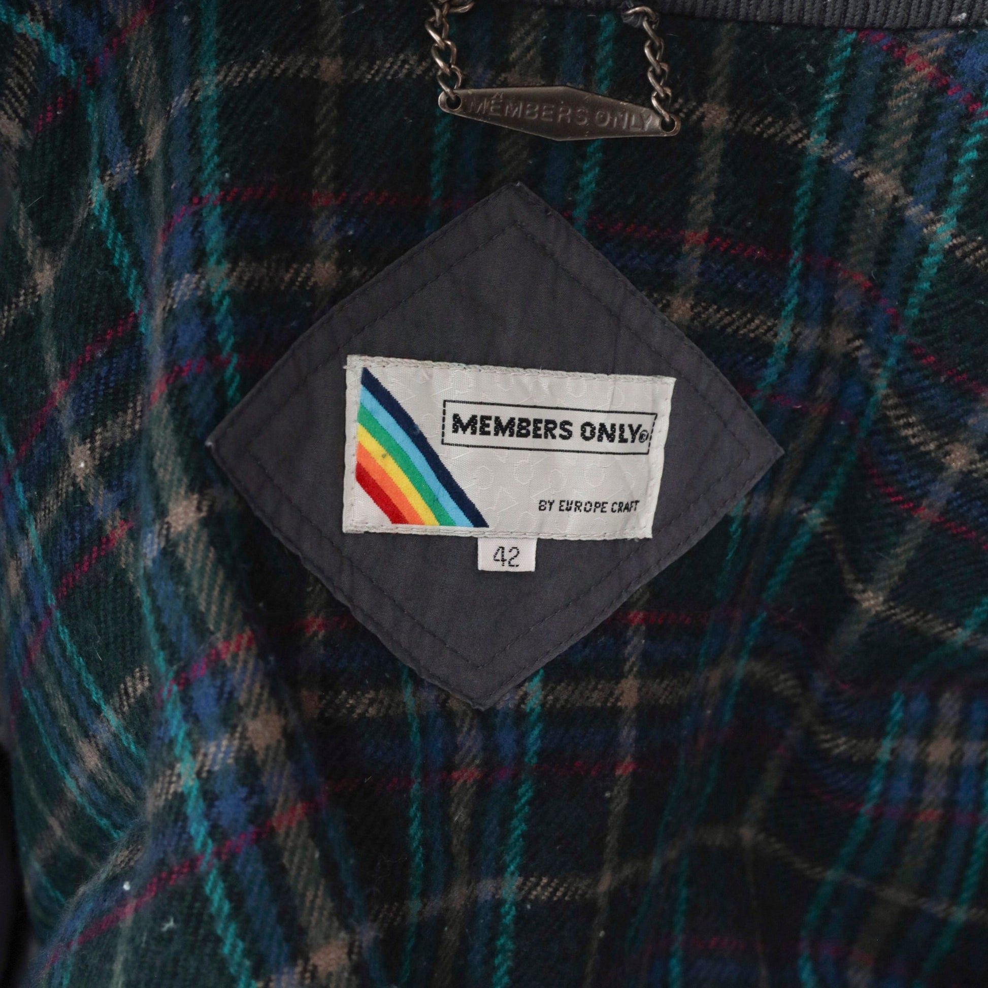 80s Members Only Down Ski Jacket Dark Grey Size 42 Men's Large