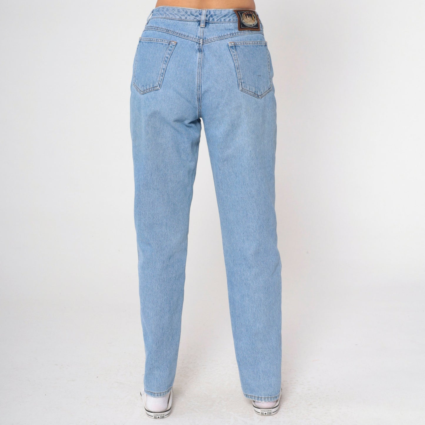 90s DKNY In Women We Trust High Waisted Mom Jeans Blue Tapered Large 12