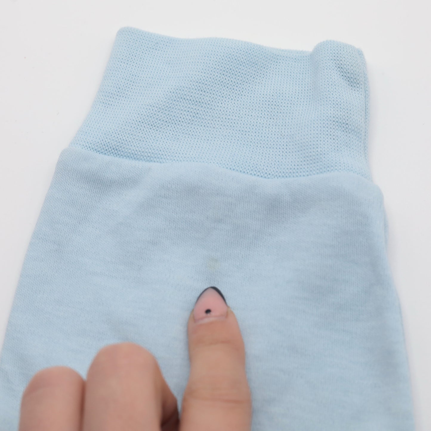 90s Baby Blue Turtleneck Long Sleeve Shirt Plain Vintage Medium