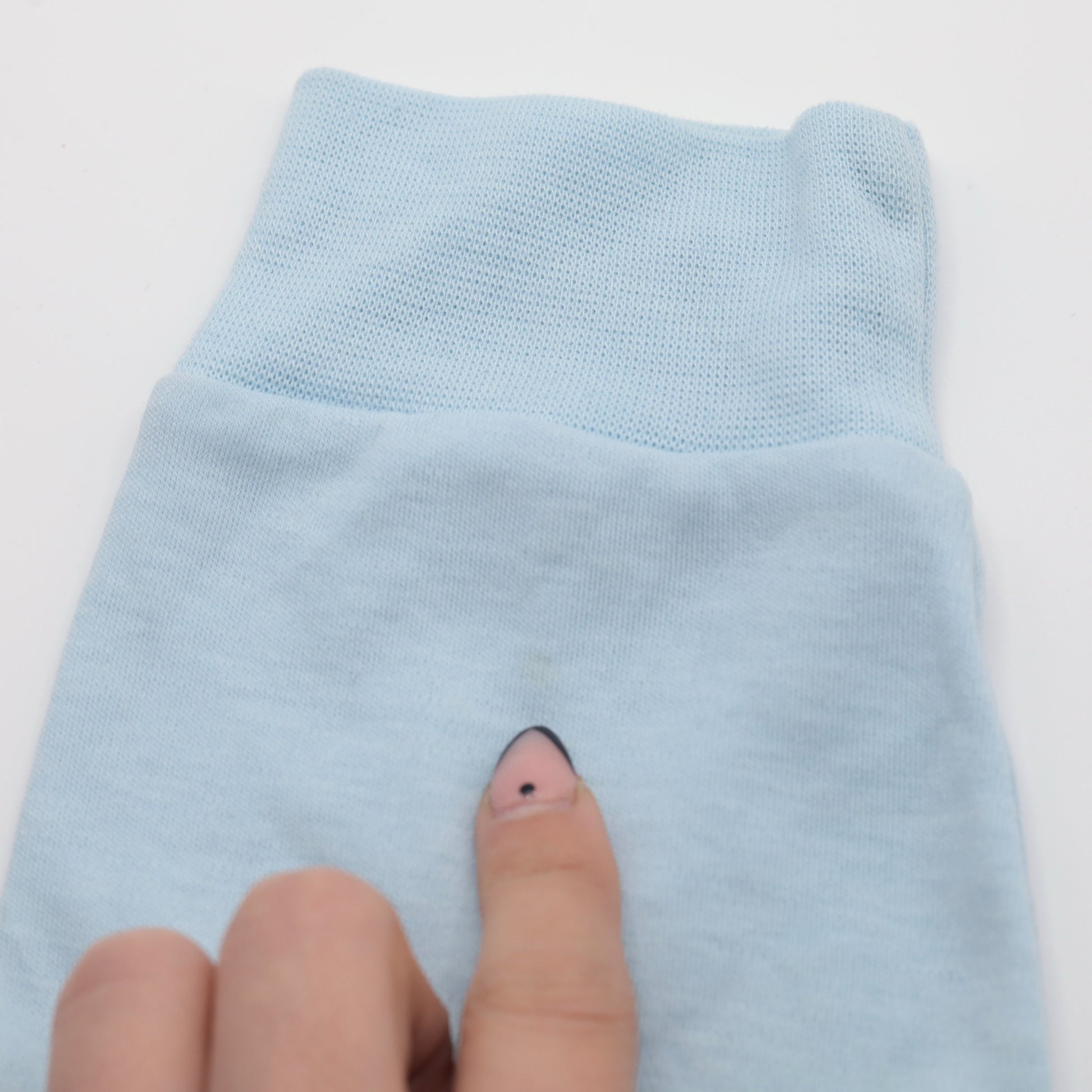 90s Baby Blue Turtleneck Long Sleeve Shirt Plain Vintage Medium