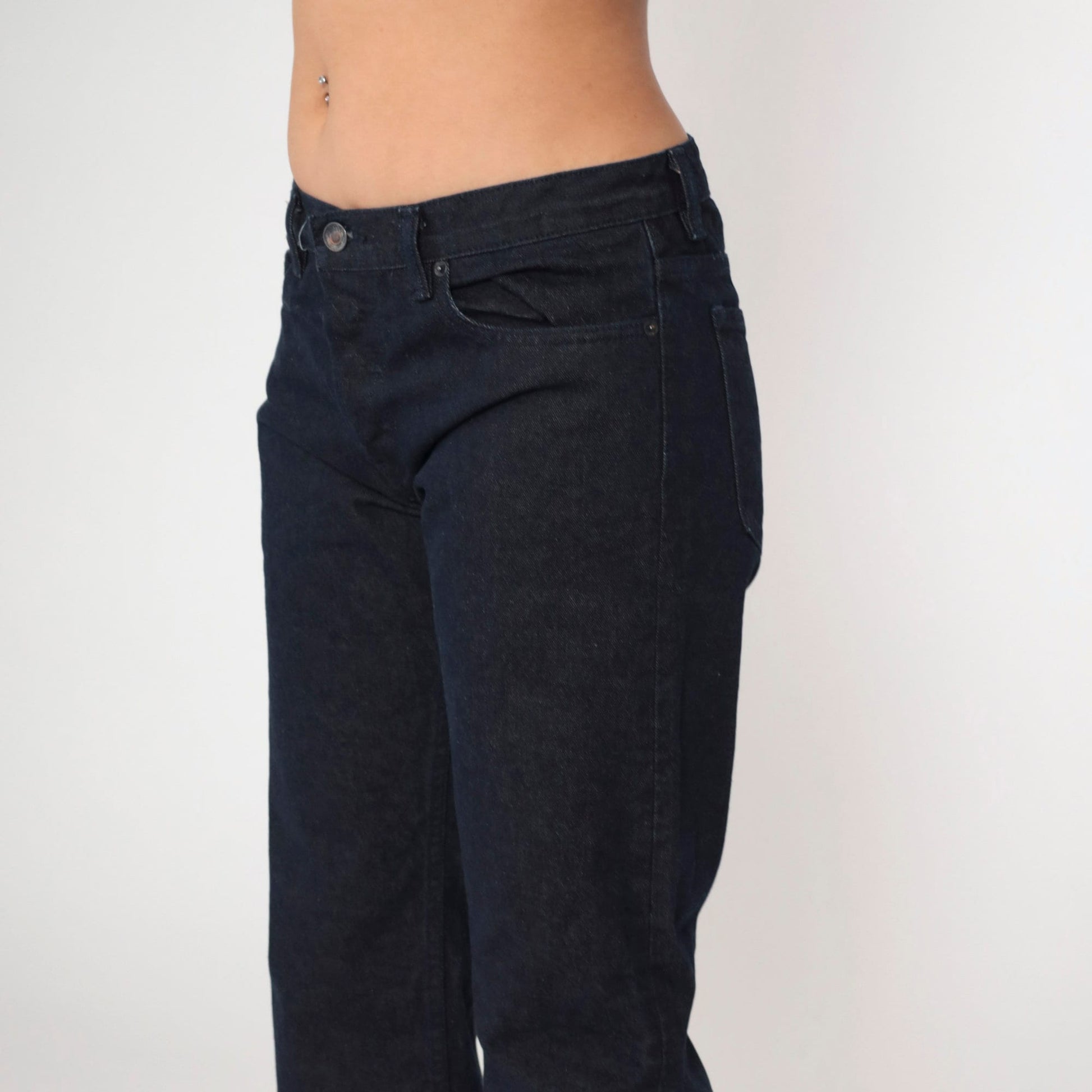 Club Monaco Black Straight Leg Jeans Mid Rise Cotton Denim 32x32