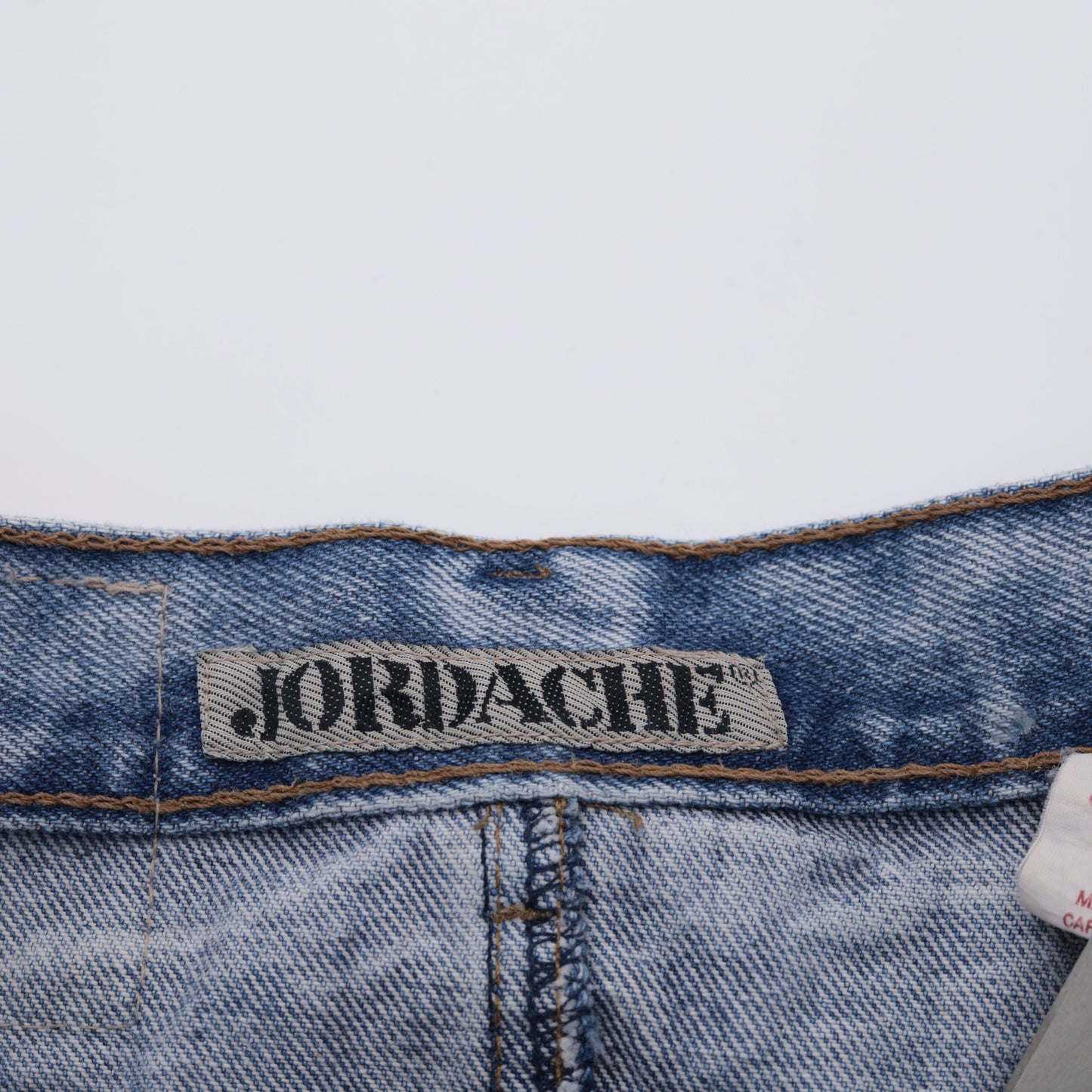 Jordache Acid Wash Denim Mini Skirt 90s High Waist Pencil Blue Small