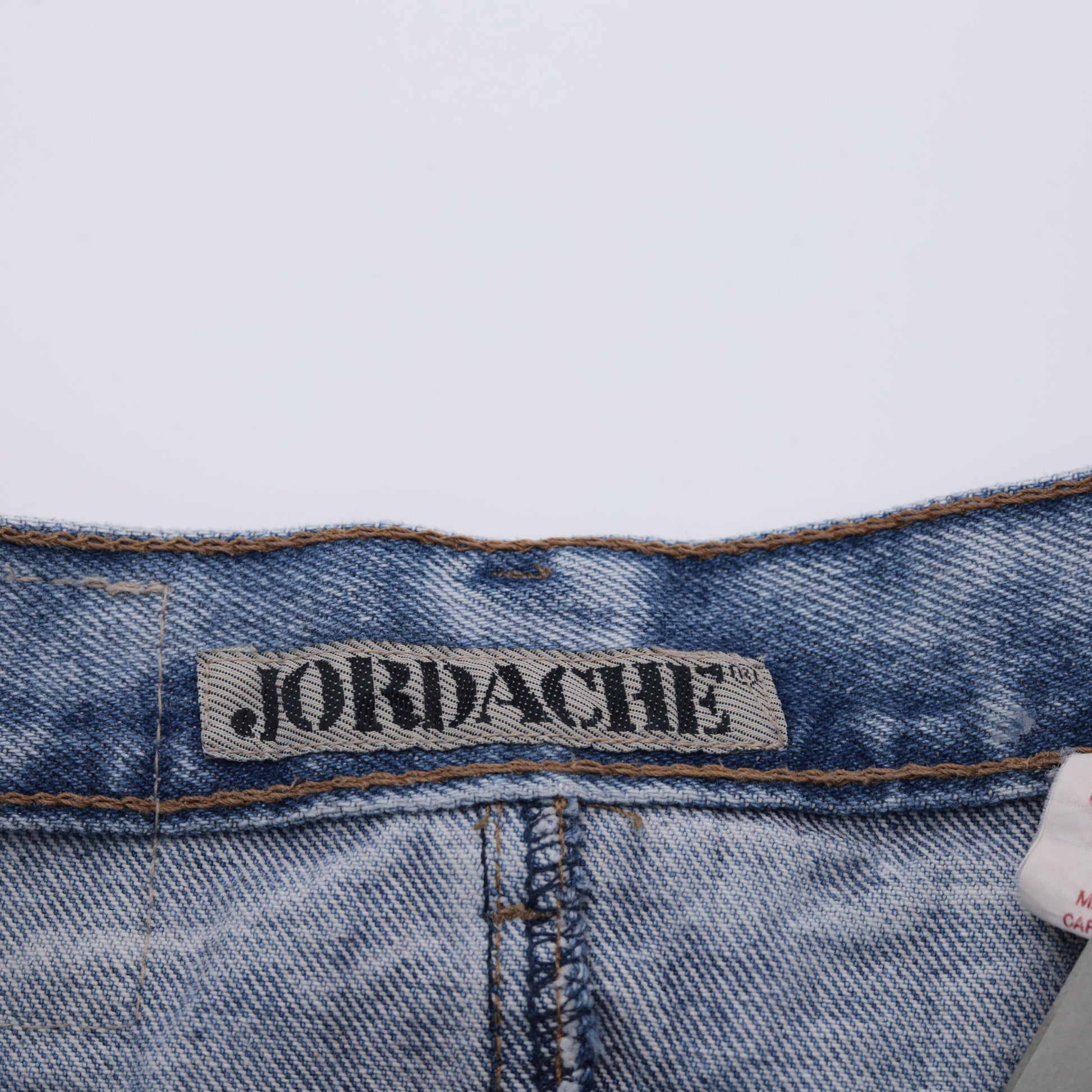 Jordache Acid Wash Denim Mini Skirt 90s High Waist Pencil Blue Small