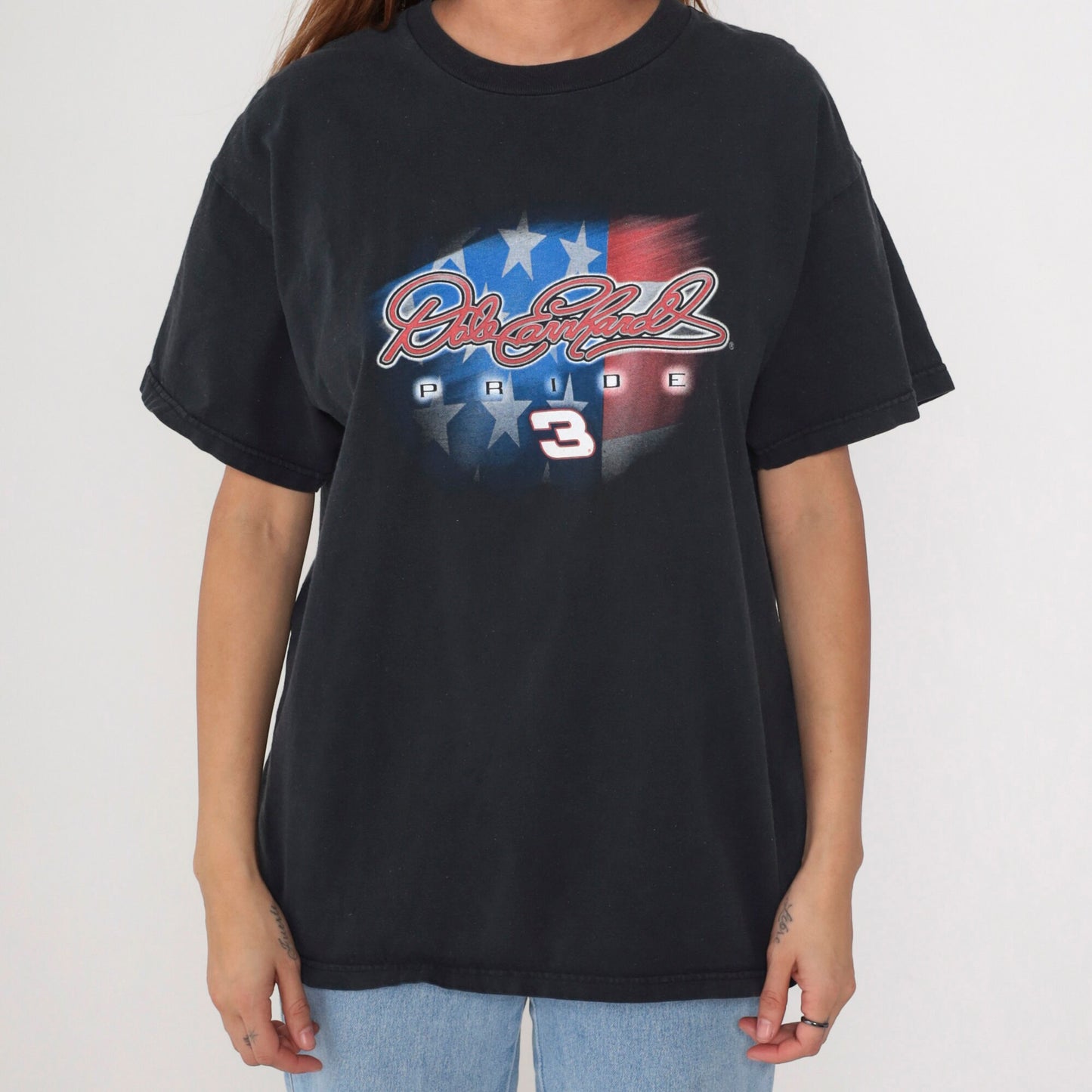 90s Dale Earnhardt #3 Nascar Graphic T-Shirt Black Large L
