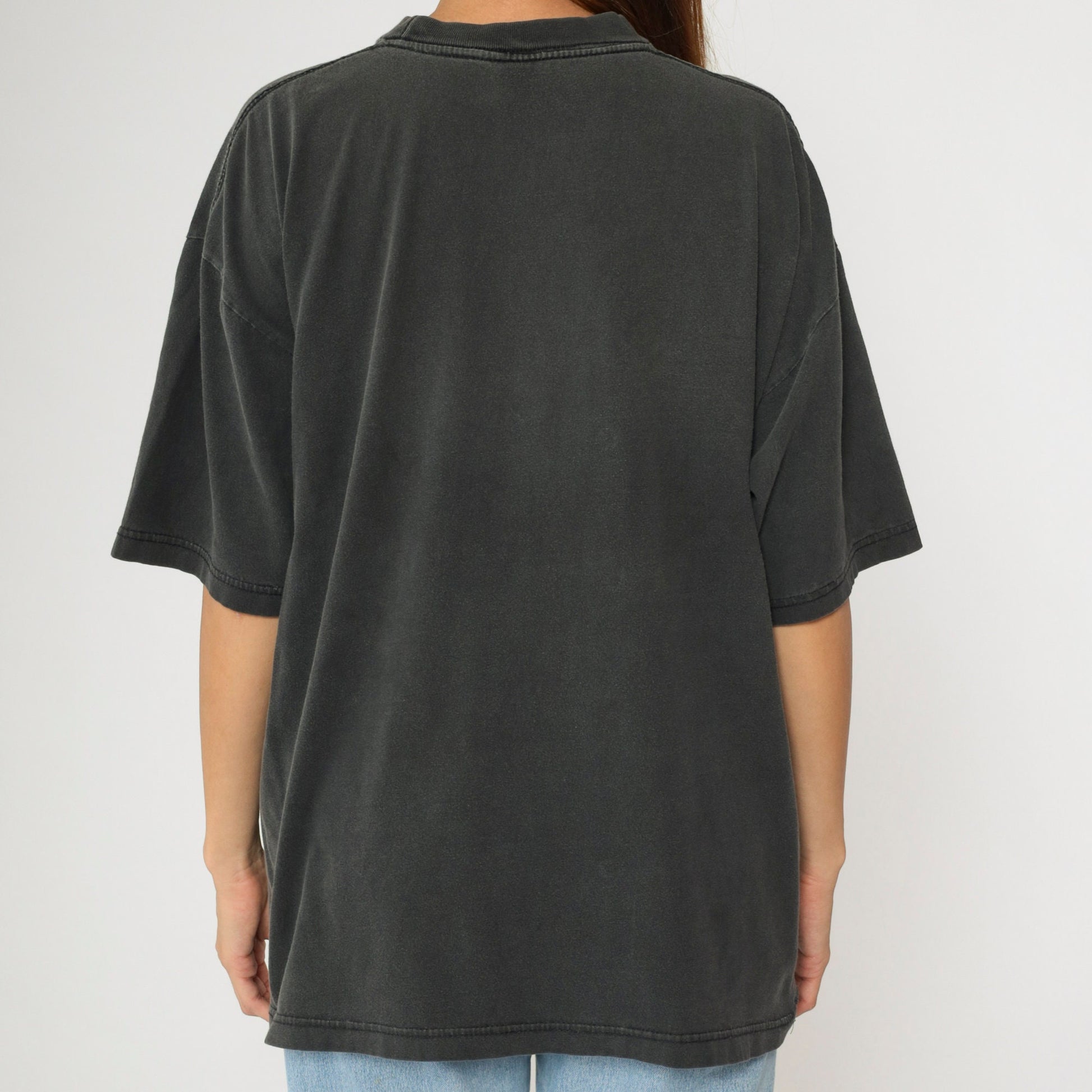 90s Hard Rock Cafe London Graphic T-Shirt Faded Black Extra Large XL