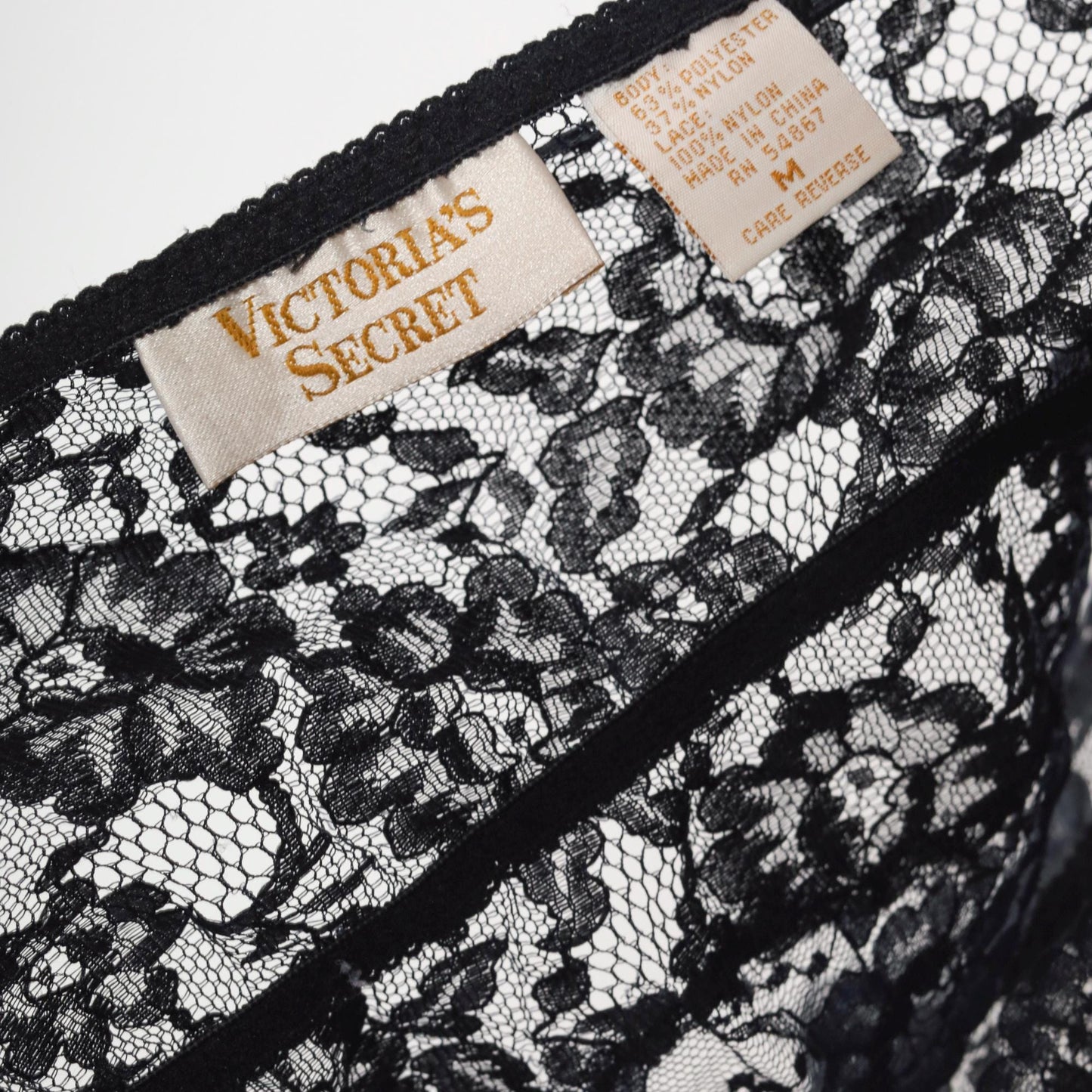90s Victoria's Secret Black Lace Crop Cami Spaghetti Strap Medium