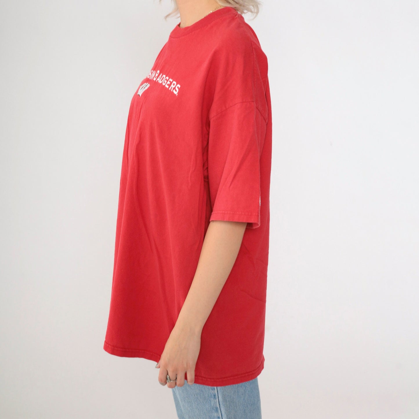 90s Champion Wisconsin Badgers Graphic T-Shirt Red Cotton Extra Large