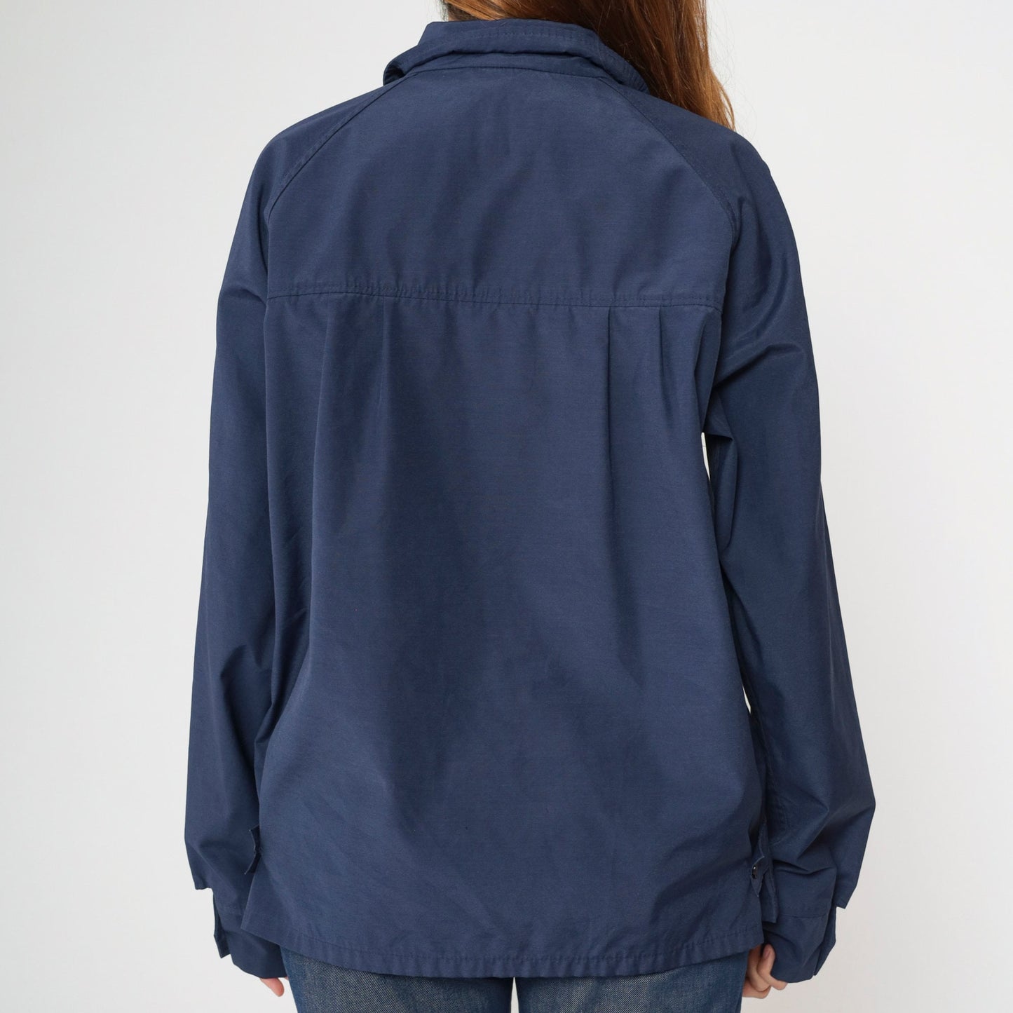 70s McGregor Drizzler Windbreaker Navy Zip Jacket Pointed Collar Extra Large