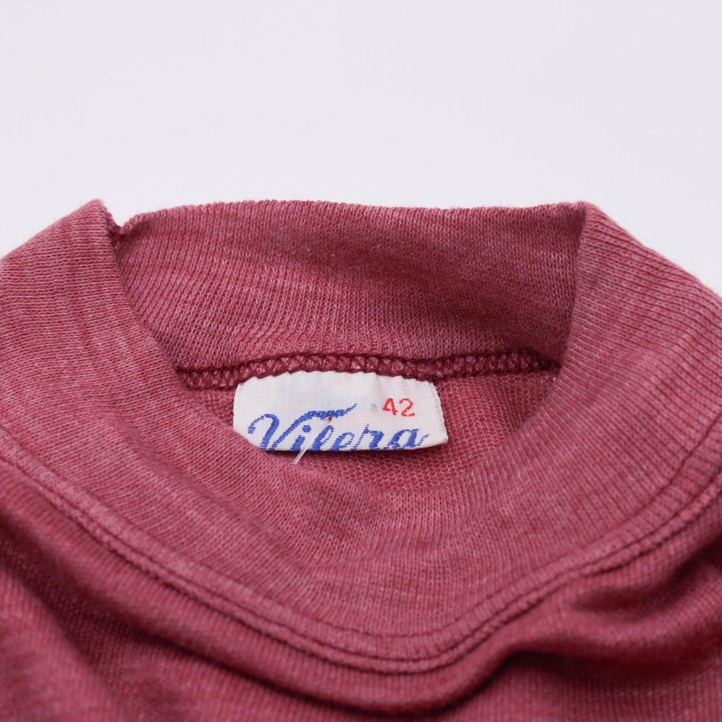 80s Pink Mock Neck Raglan T-Shirt Single Stitch Extra Small XS
