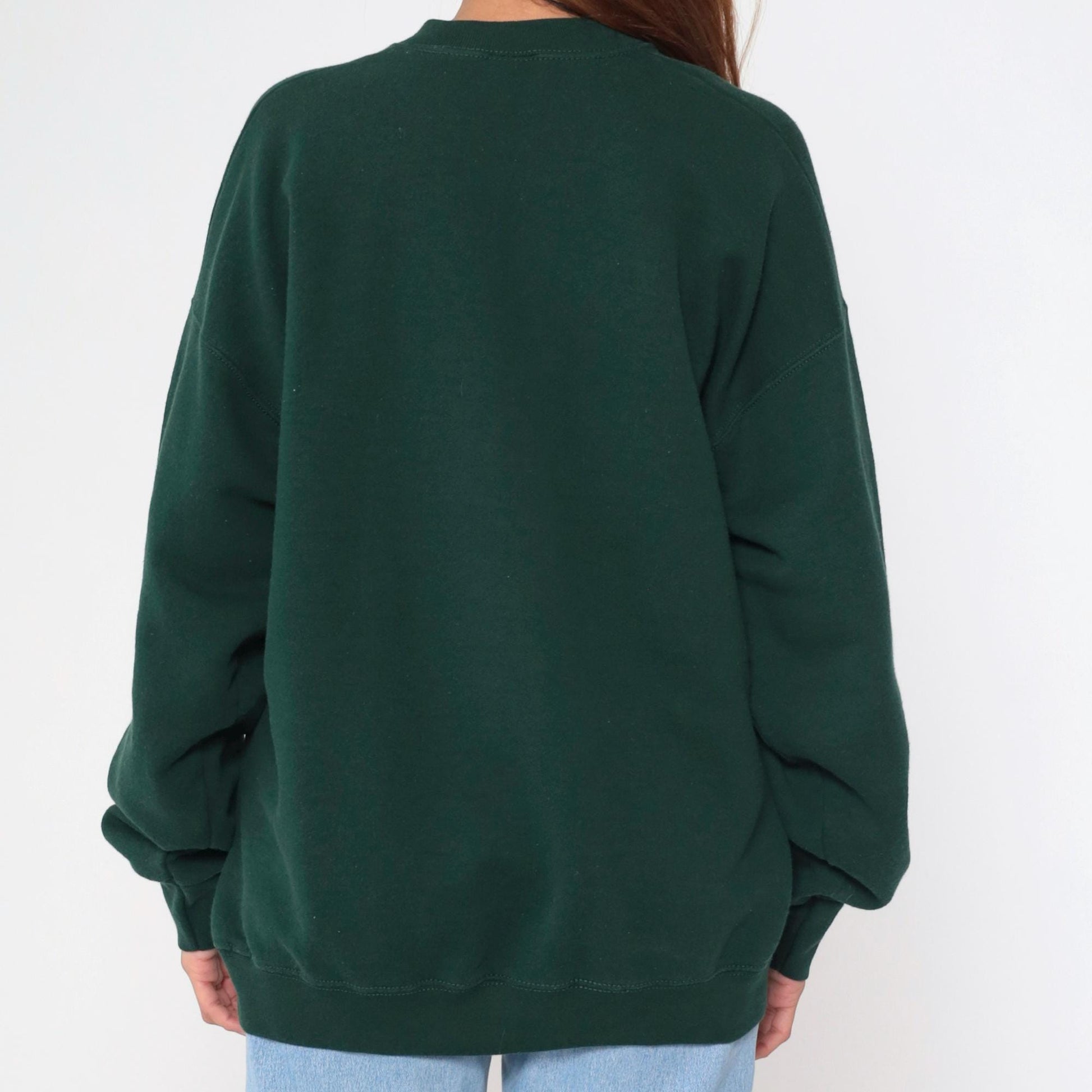 90s Nassau Bahamas Sweatshirt Dark Green Embroidered Fish Crewneck Extra Large XL