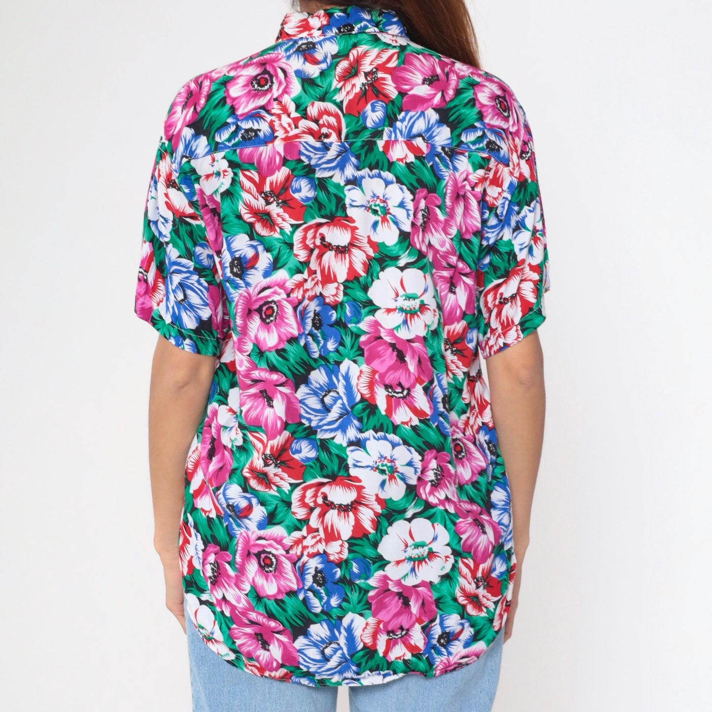 90s Guess by Georges Marciano Floral Button Up Shirt Medium