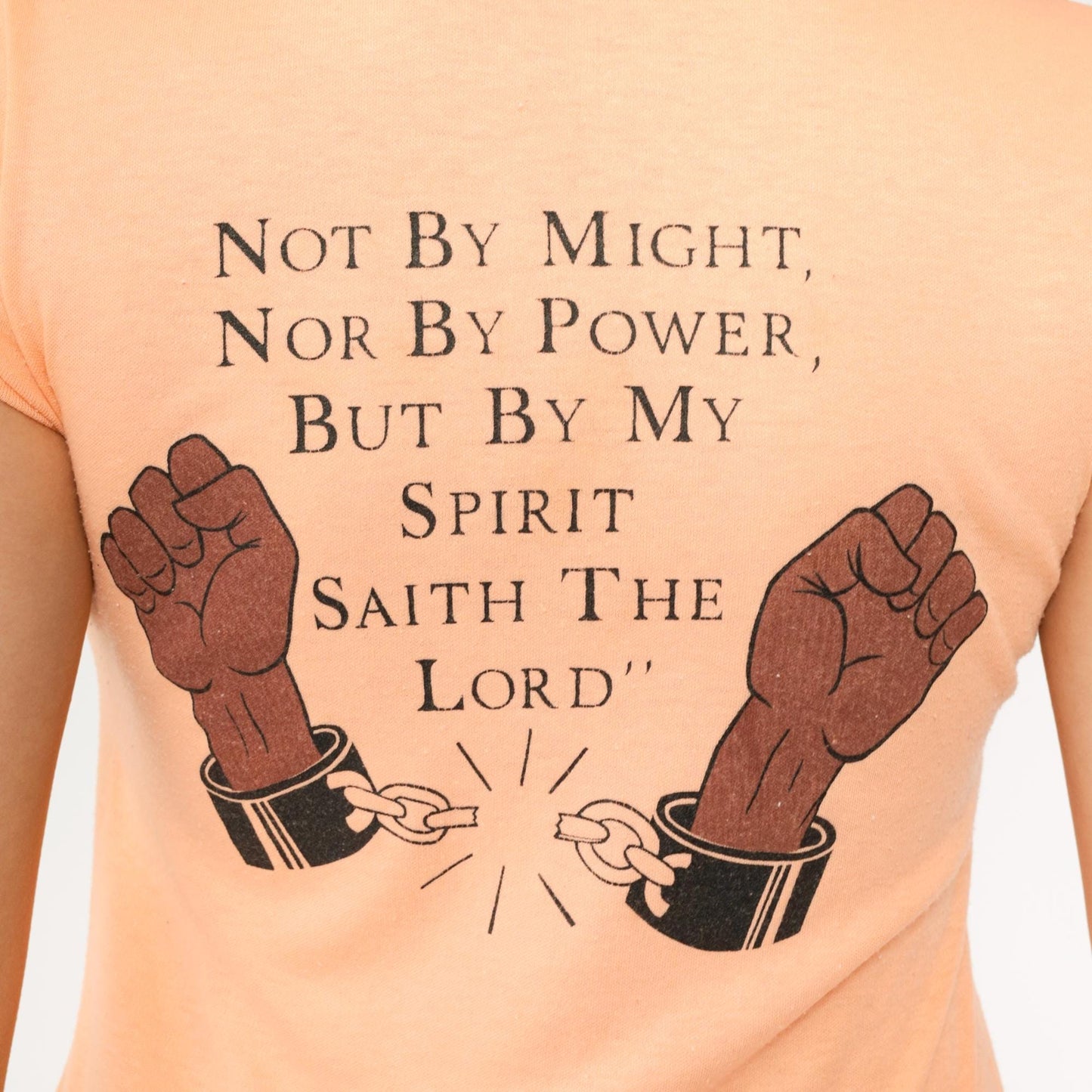 70s Amazing Grace Outreach Peach Graphic Tee Bible Verse Dove Small S