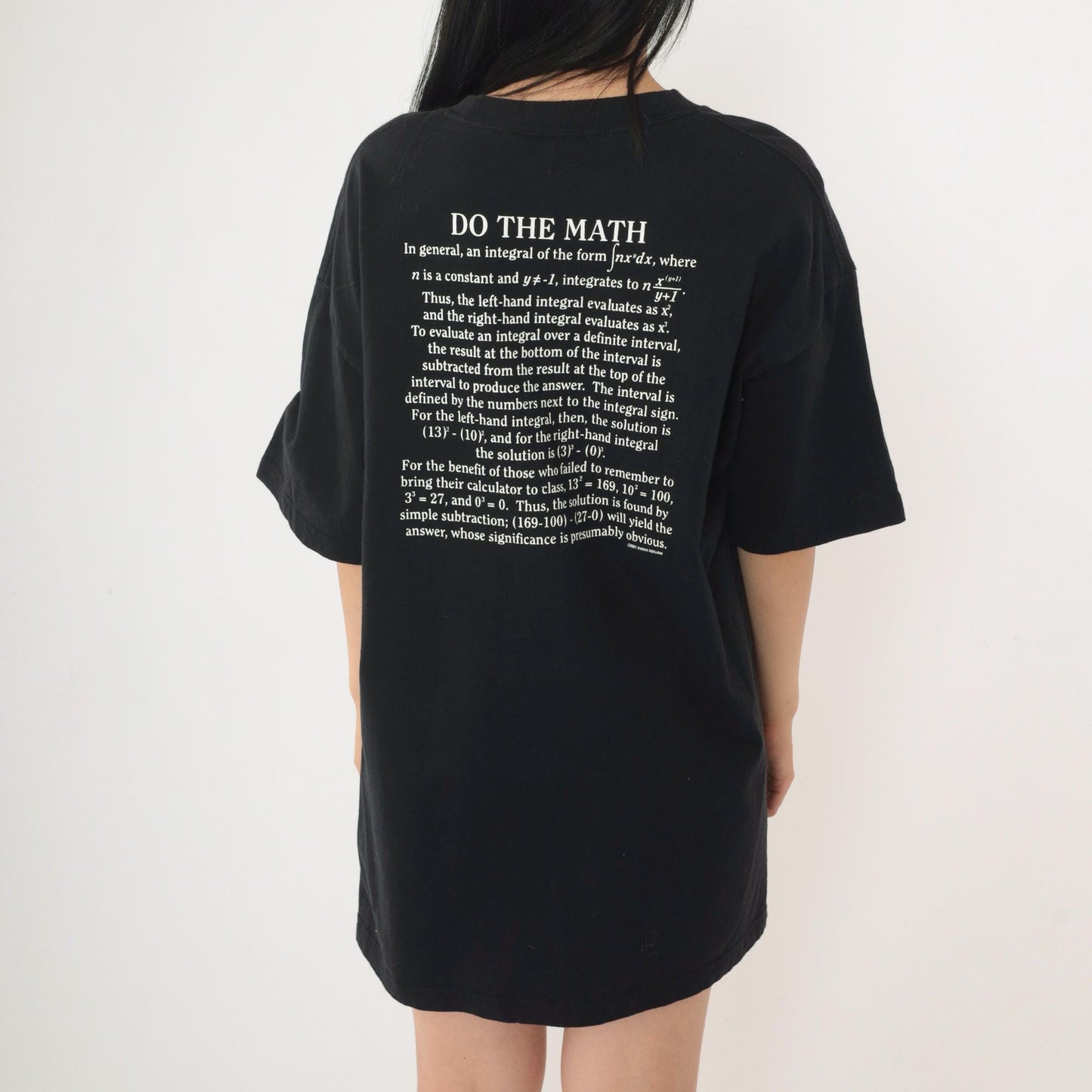 Y2K Math Graphic Tee Black Do The Math Integral Equation Crewneck Extra Large