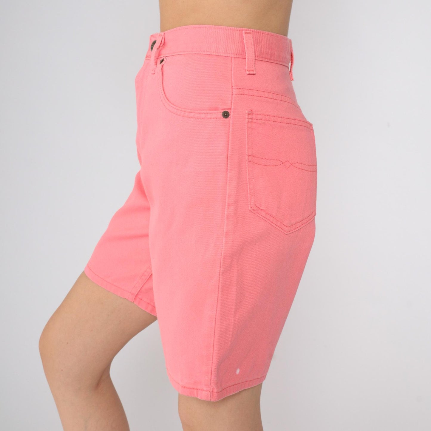 90s Faded Glory Pink Denim Shorts High Waisted Size 4