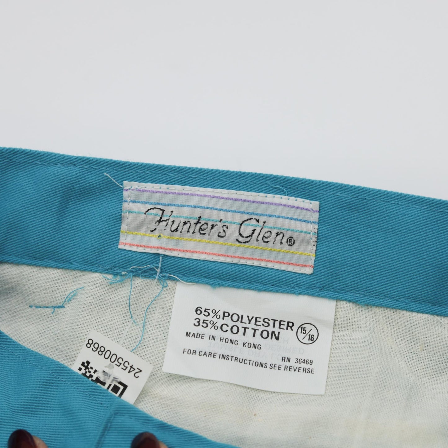 90s Hunters Gren Turquoise Pleated High-Waist Shorts Medium