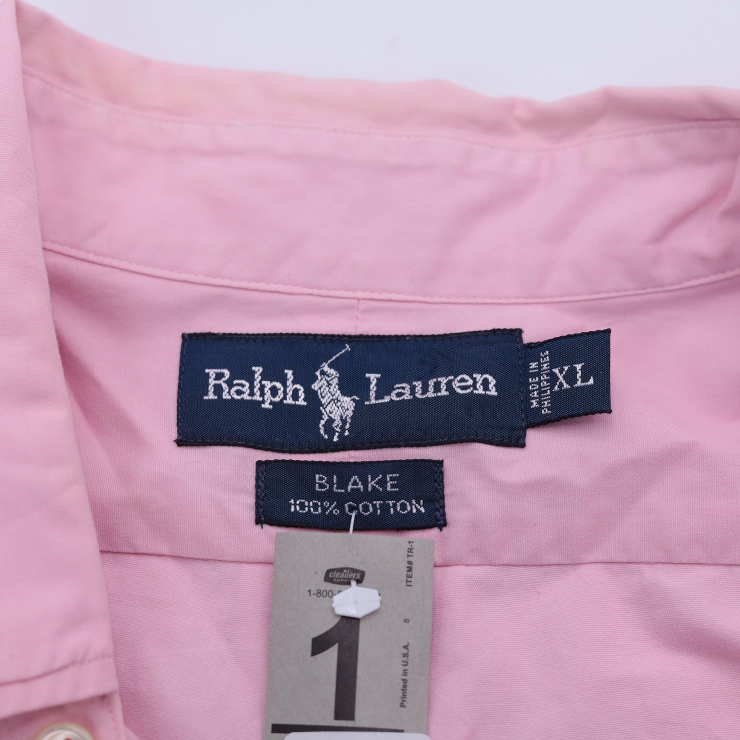 90s Polo Ralph Lauren Pink Cotton Oxford Button-Up Shirt Extra Large XL