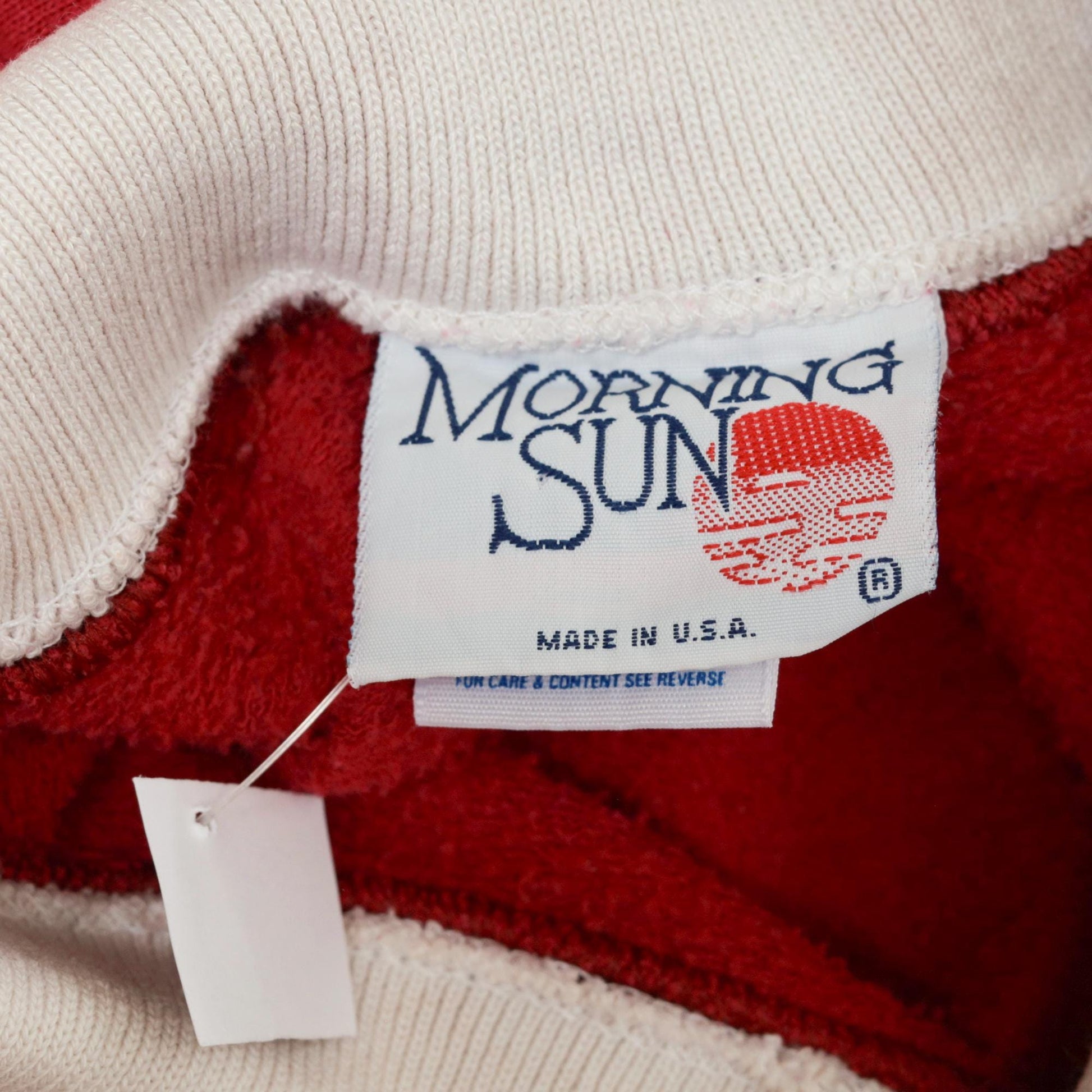 90s Morning Sun Red Birdhouse Collared Sweatshirt Graphic Jumper Extra Large